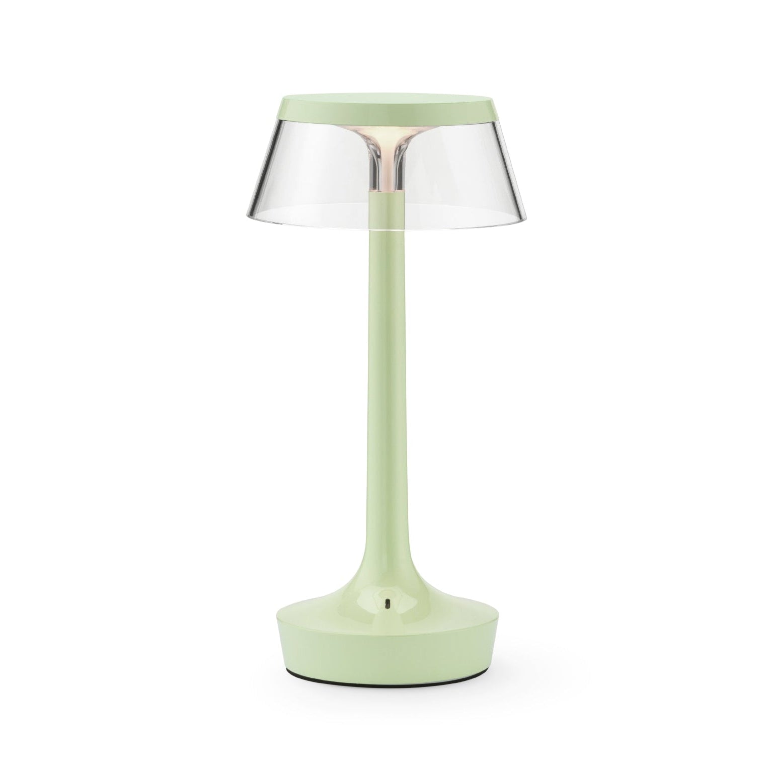 Portable Lamp BON JOUR UNPLUGGED green with transparent shade