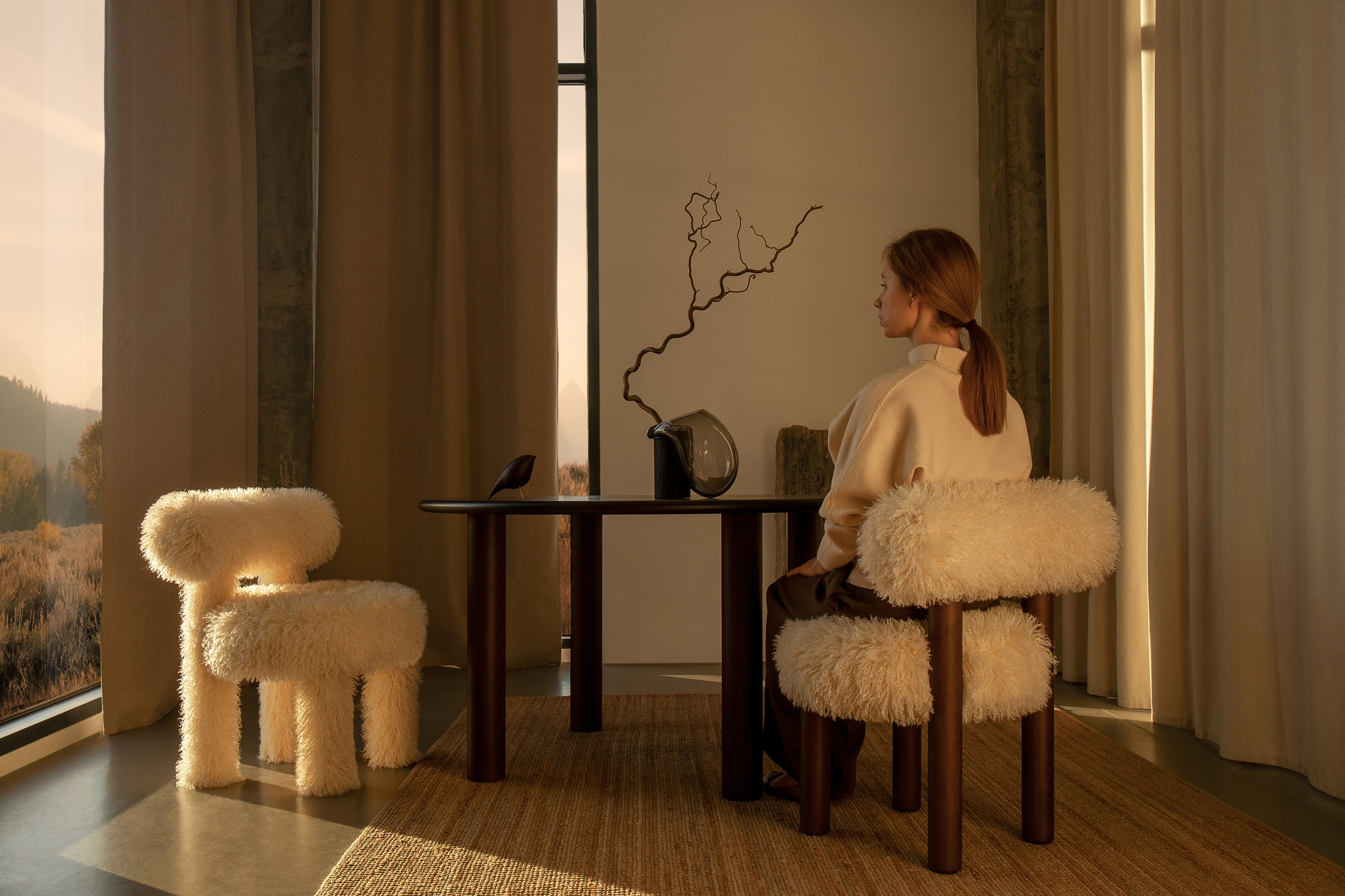 Stuhl GROPIUS CS2 - FLUFFY EDITION Kunstfell