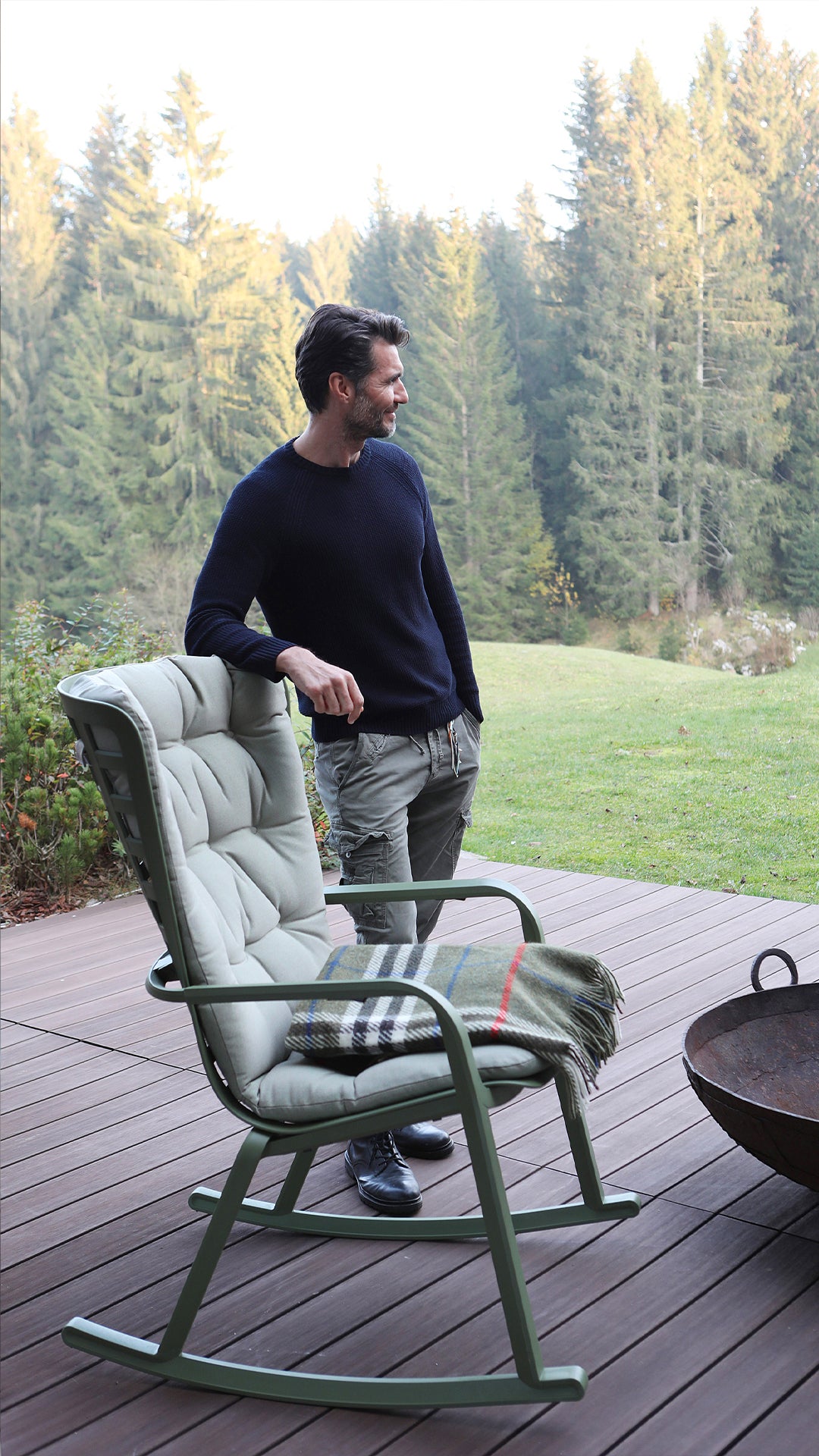 Outdoor Armchair FOLIO agave green