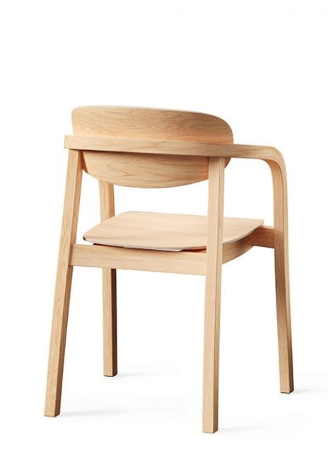 Chair with armrests beech wood line