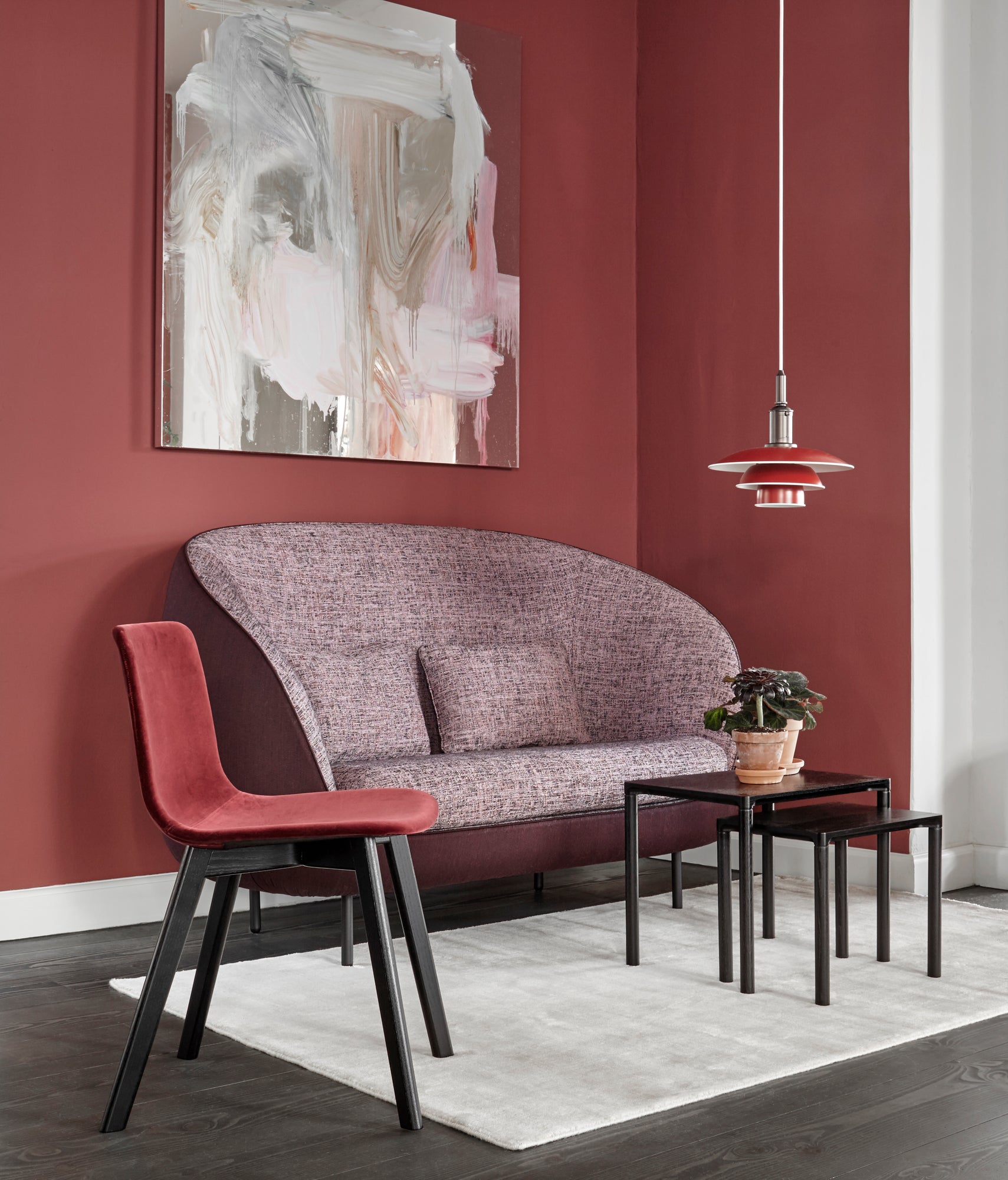 PH 3½-3 METAL red pendant lamp