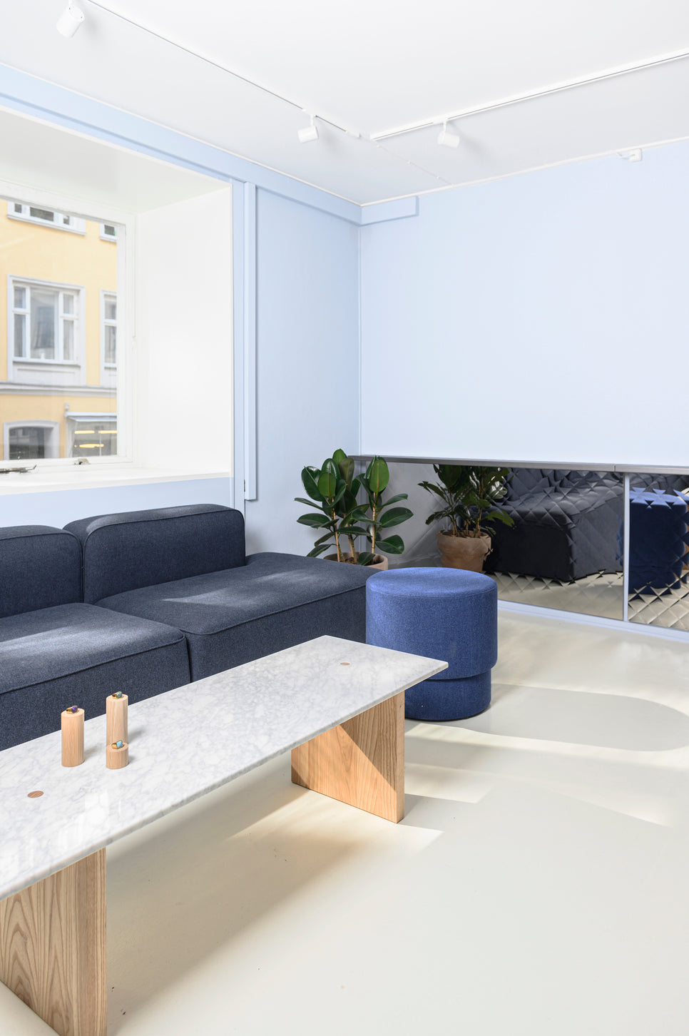 3-Personen-modulare Sofa offene rechtsseitige gepolsterte Seile