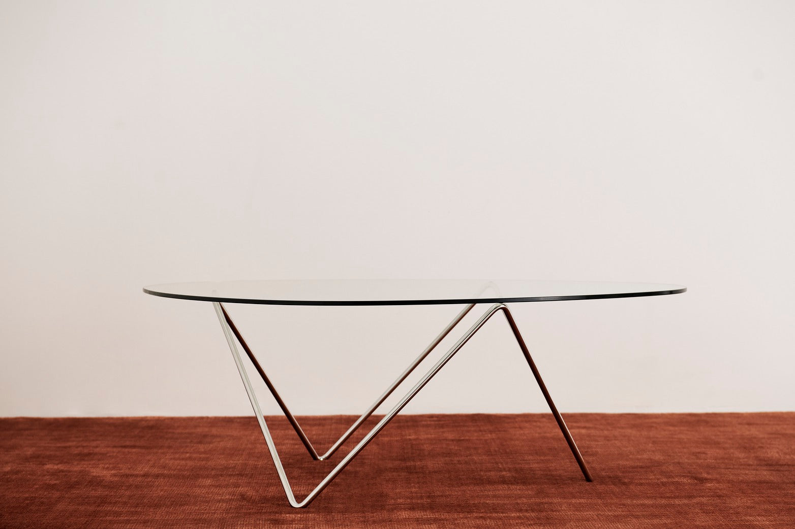 PEDRERA coffee table glass with black base