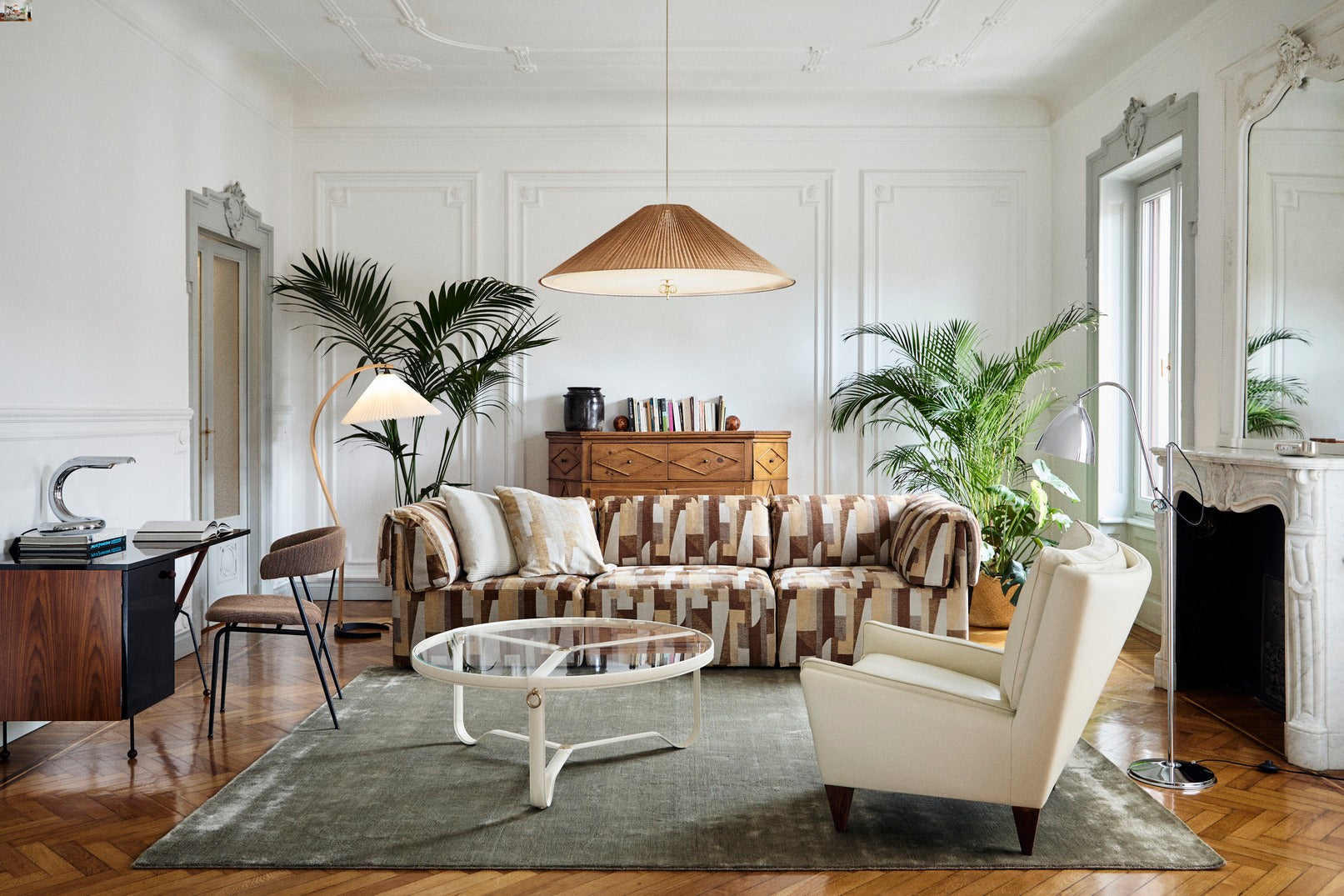 Teppich GUBI grün mit langem Flor