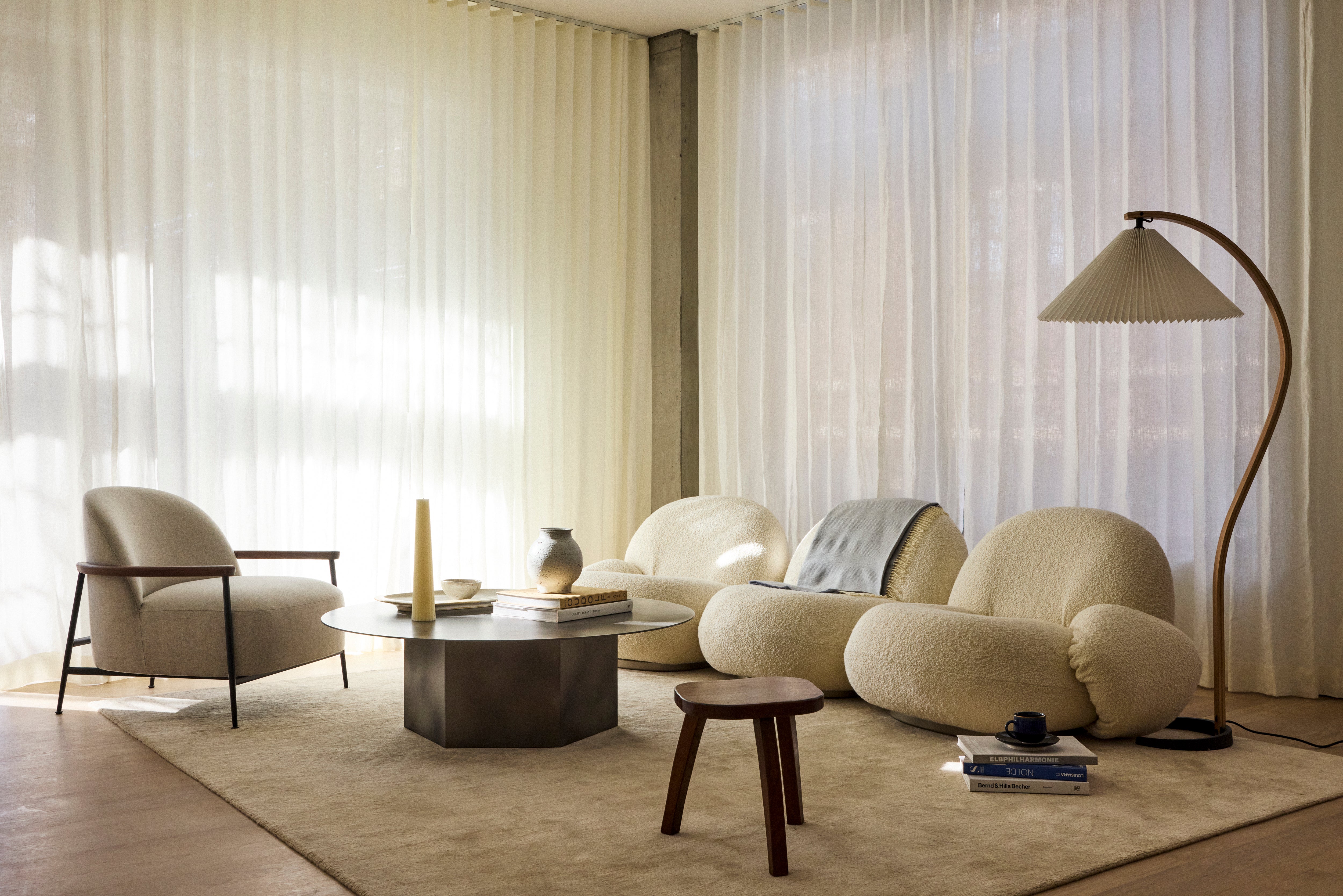 Teppich GUBI grün mit langem Flor