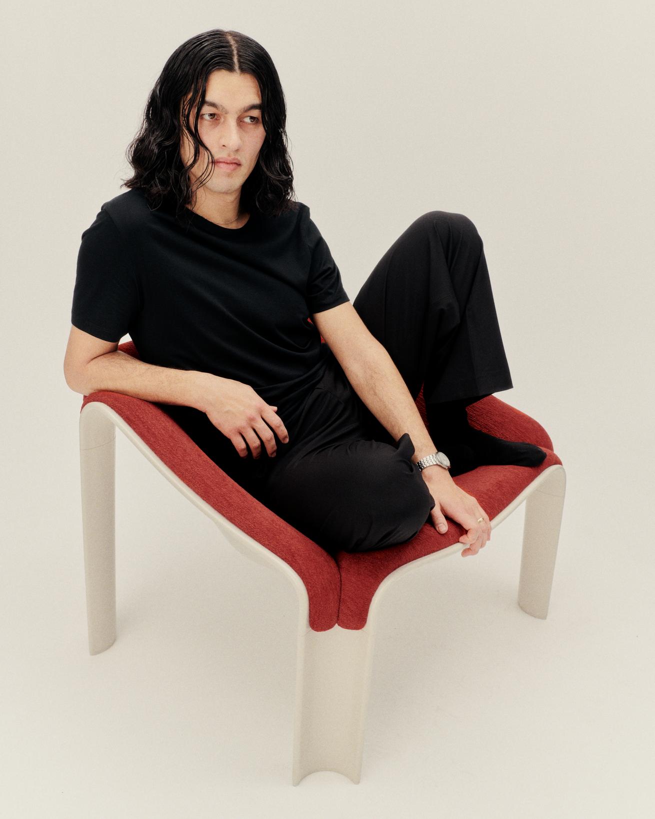 F300 Armchair Red with White Base [Amelia Revised]