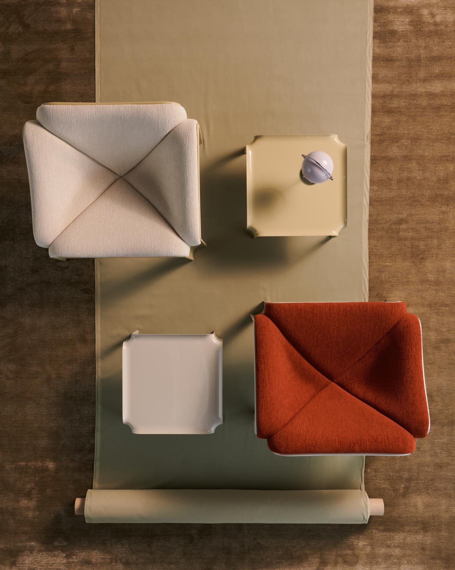 F300 Armchair Red with White Base [Amelia Revised]