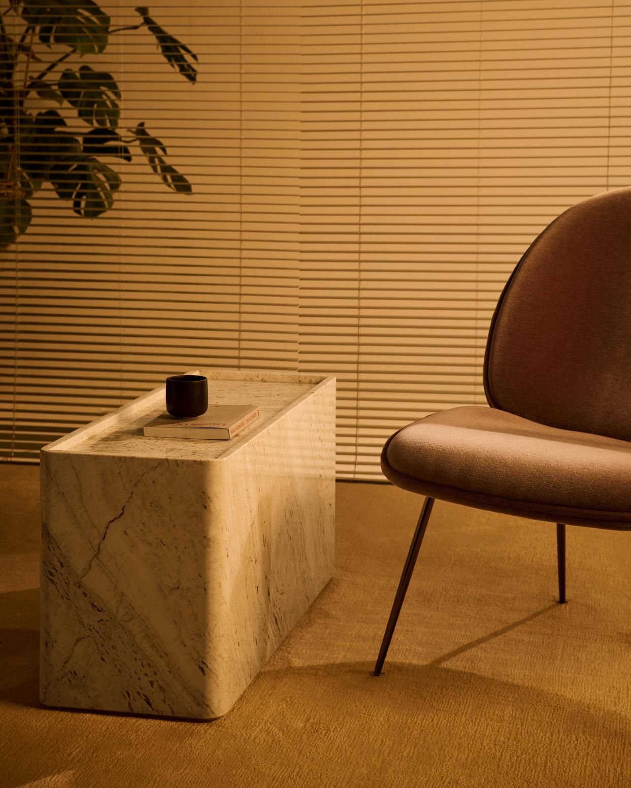 PIETRA gray travertine coffee table