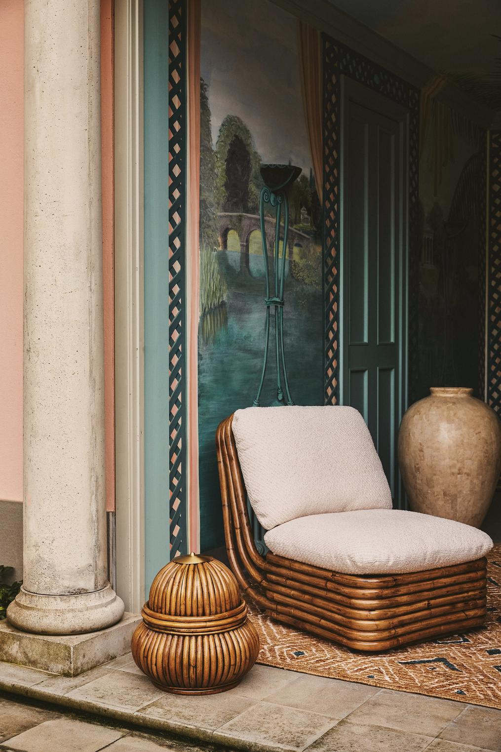Stehlampe für den Außenbereich BOHEMIAN Rattan
