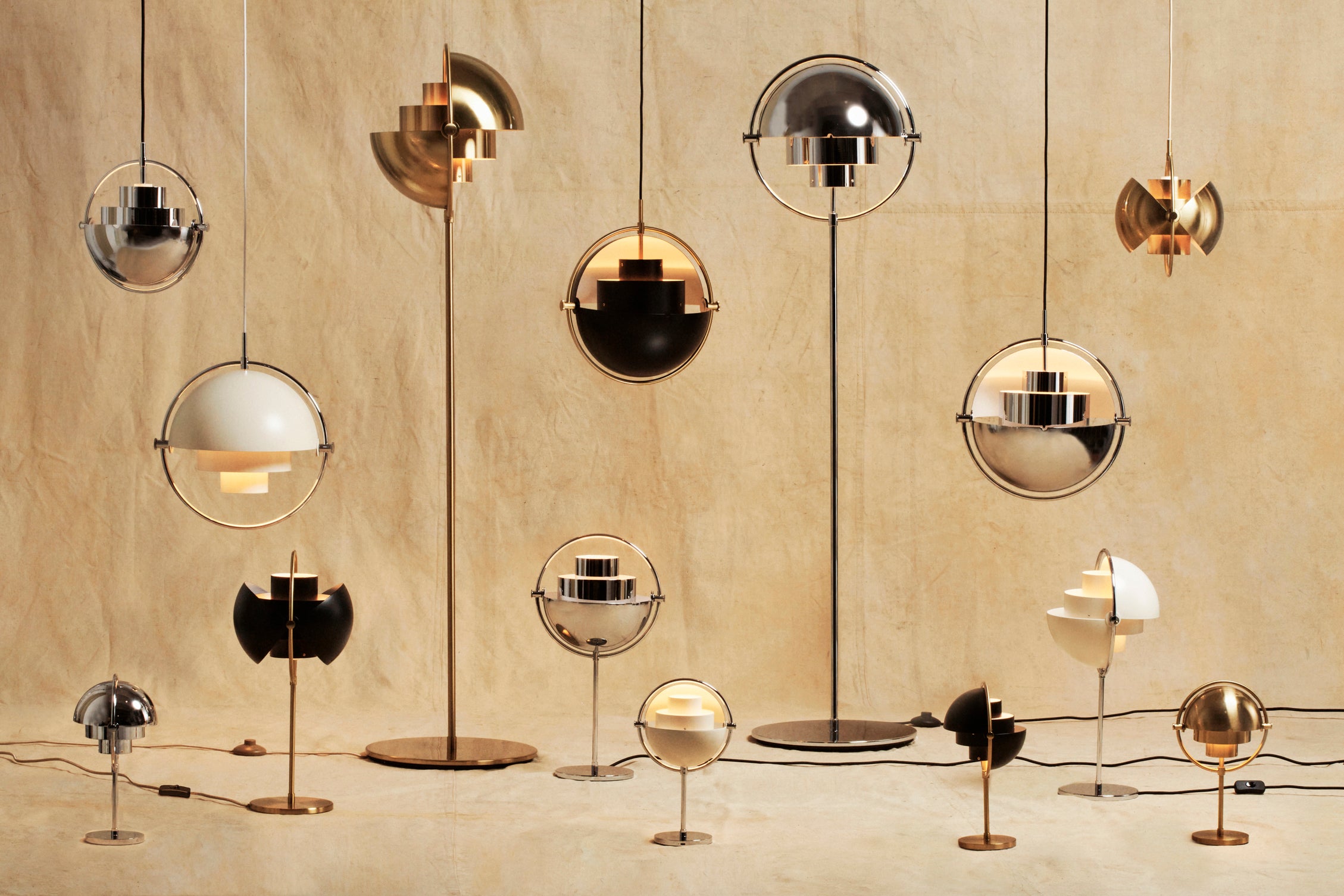 MULTI-LITE brass floor lamp