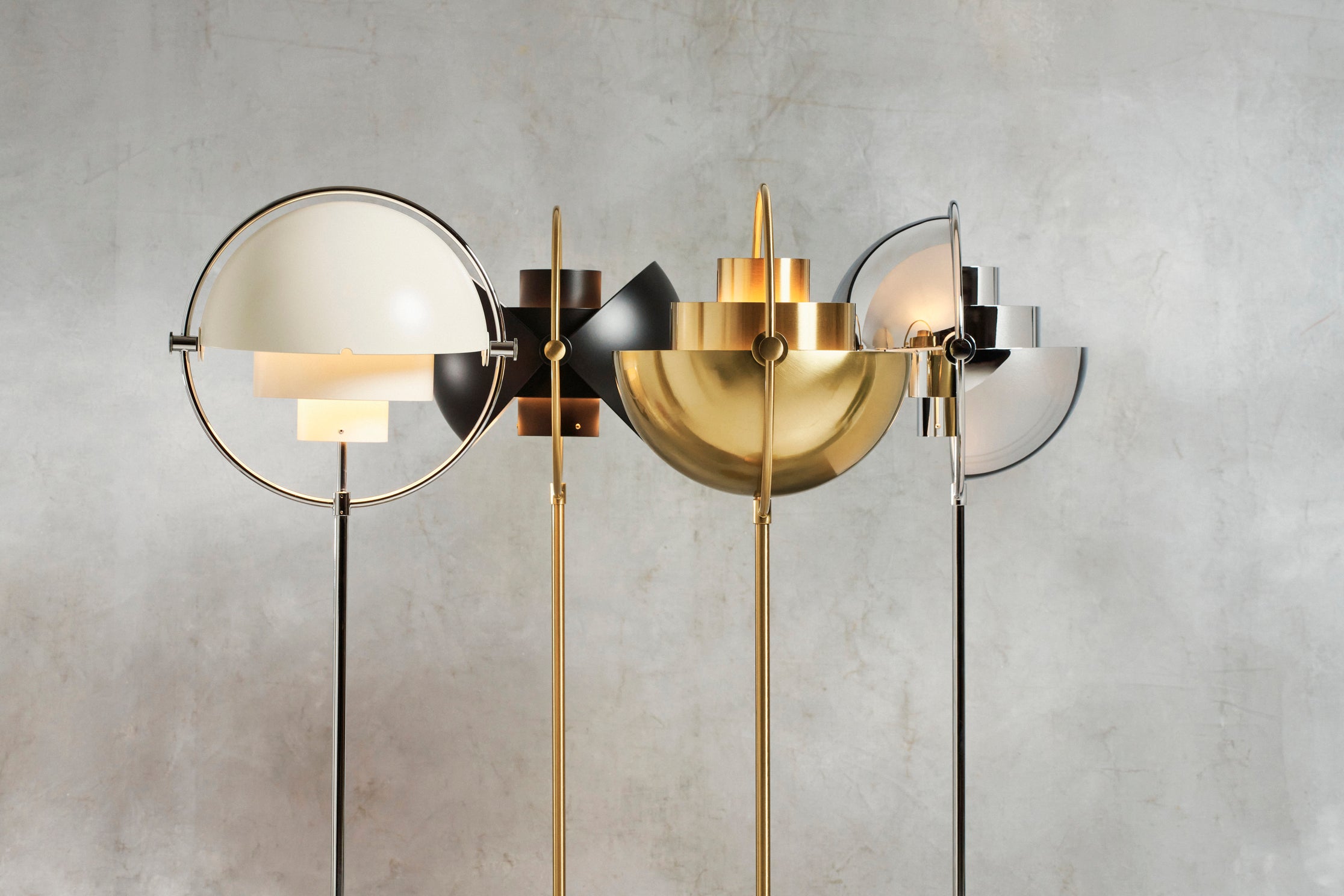 MULTI-LITE brass floor lamp