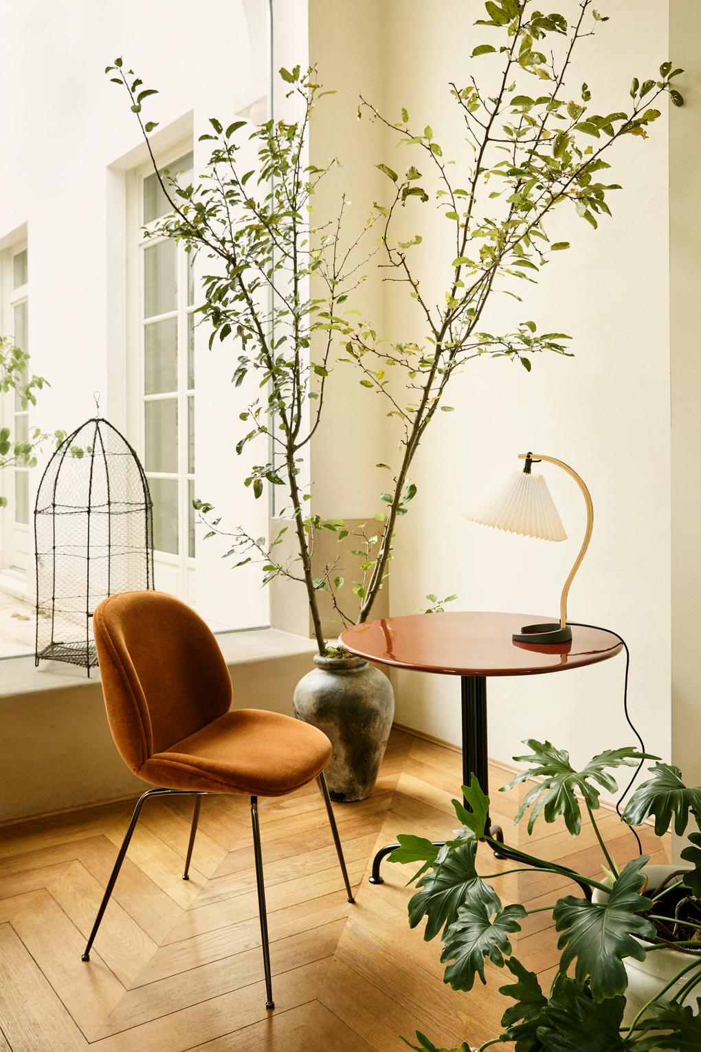 Gartentisch CARMEL bordeauxfarbene Keramik