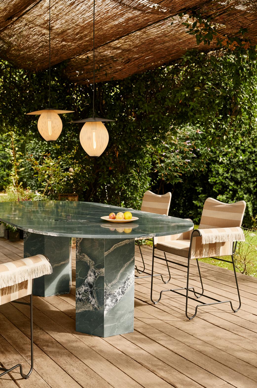 Mustard outdoor pendant lamp SATELLITE