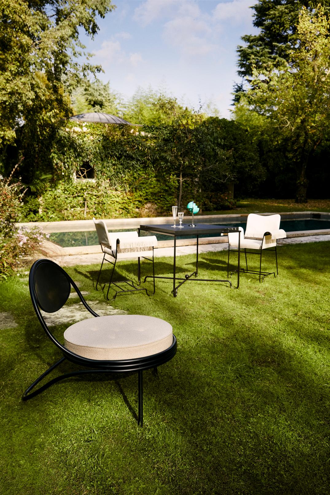 TROPIQUE garden table white steel