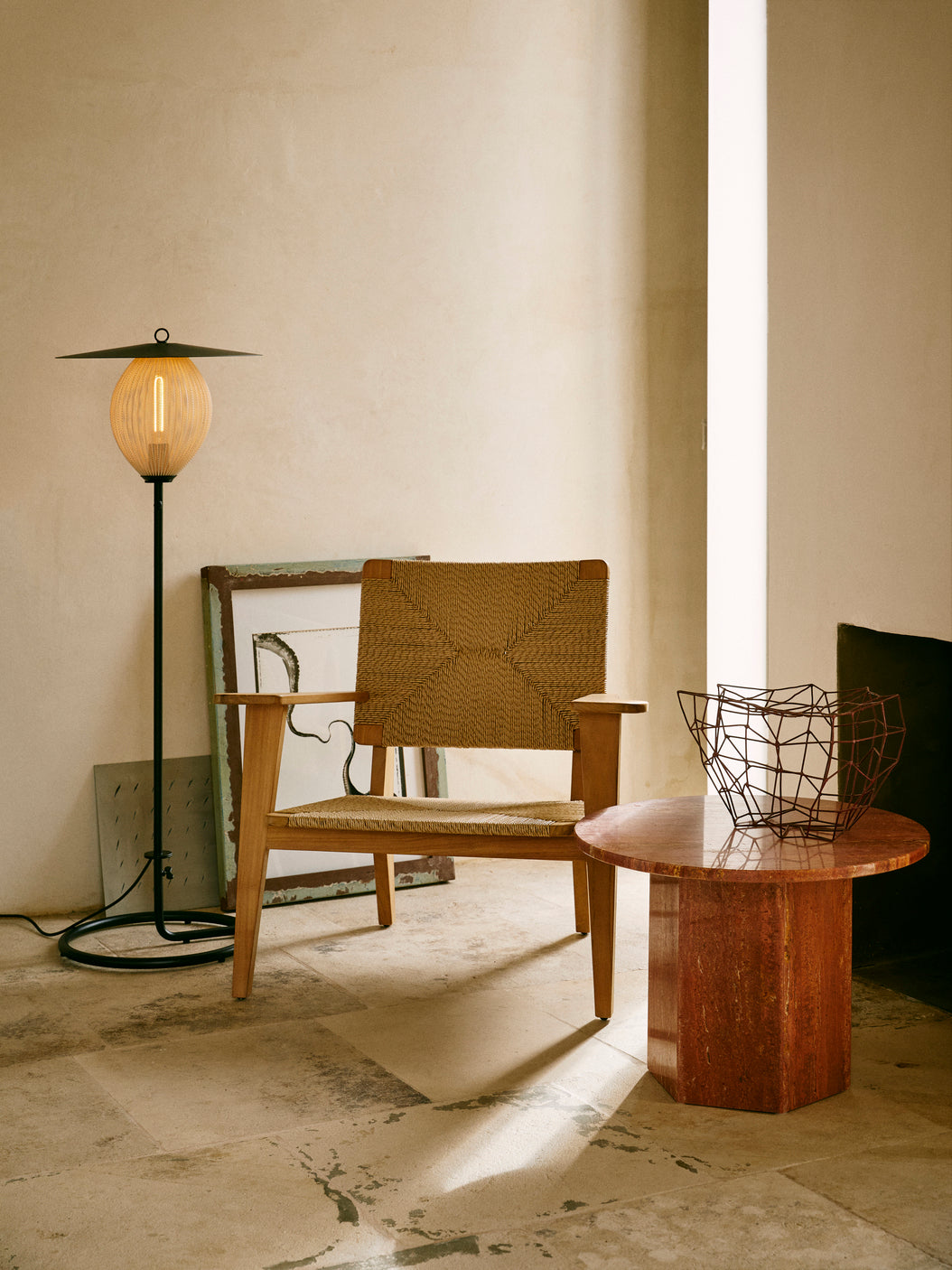 Mustard SATELLITE outdoor floor lamp