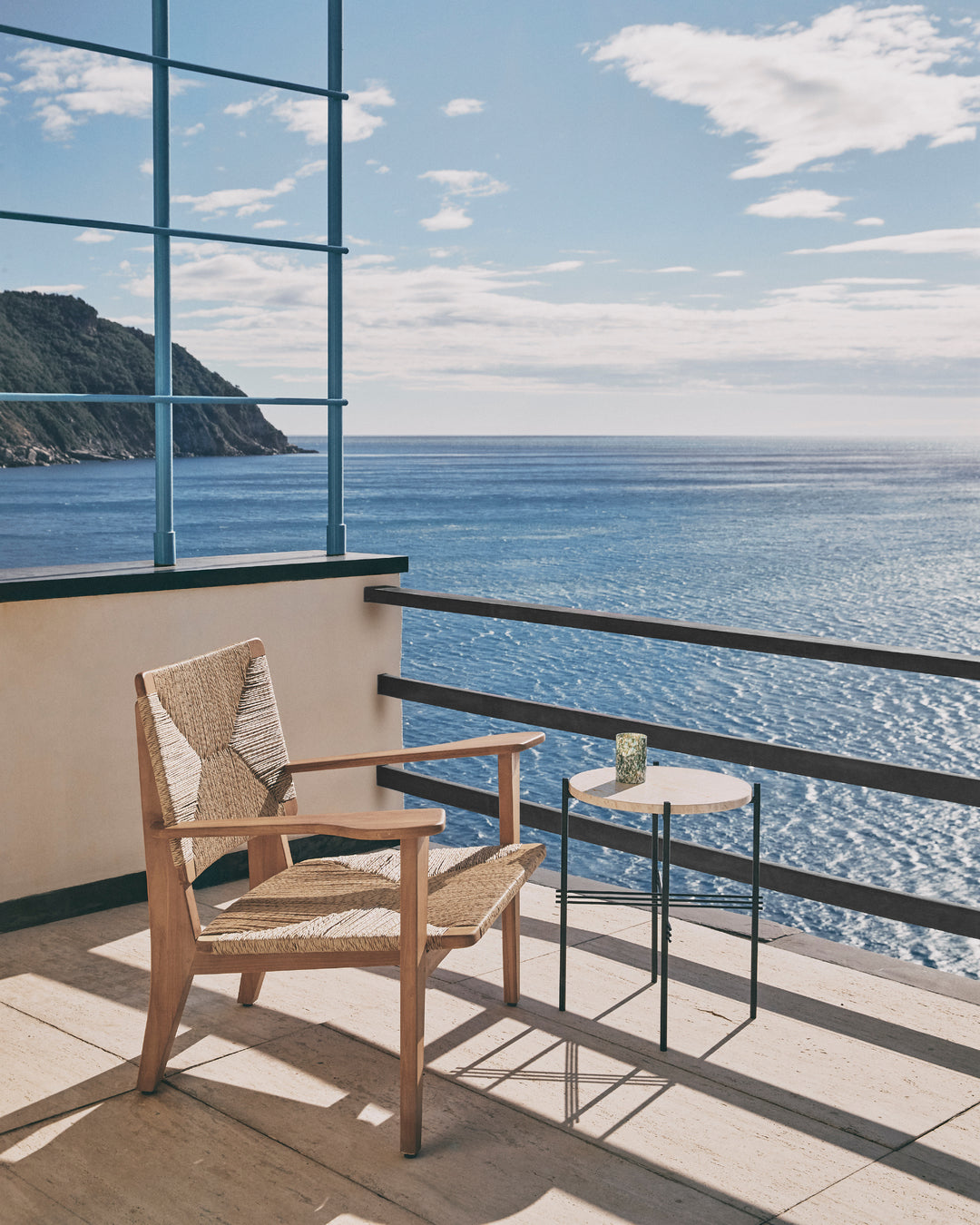 F-CHAIR garden armchair made of teak wood