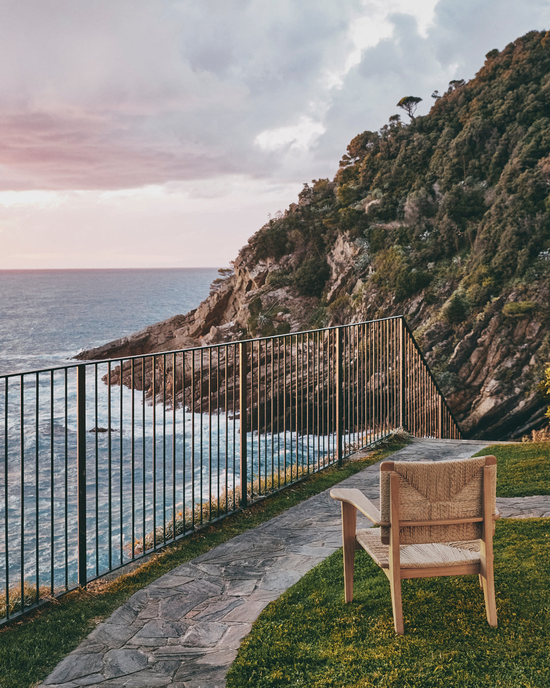 F-CHAIR garden armchair made of teak wood