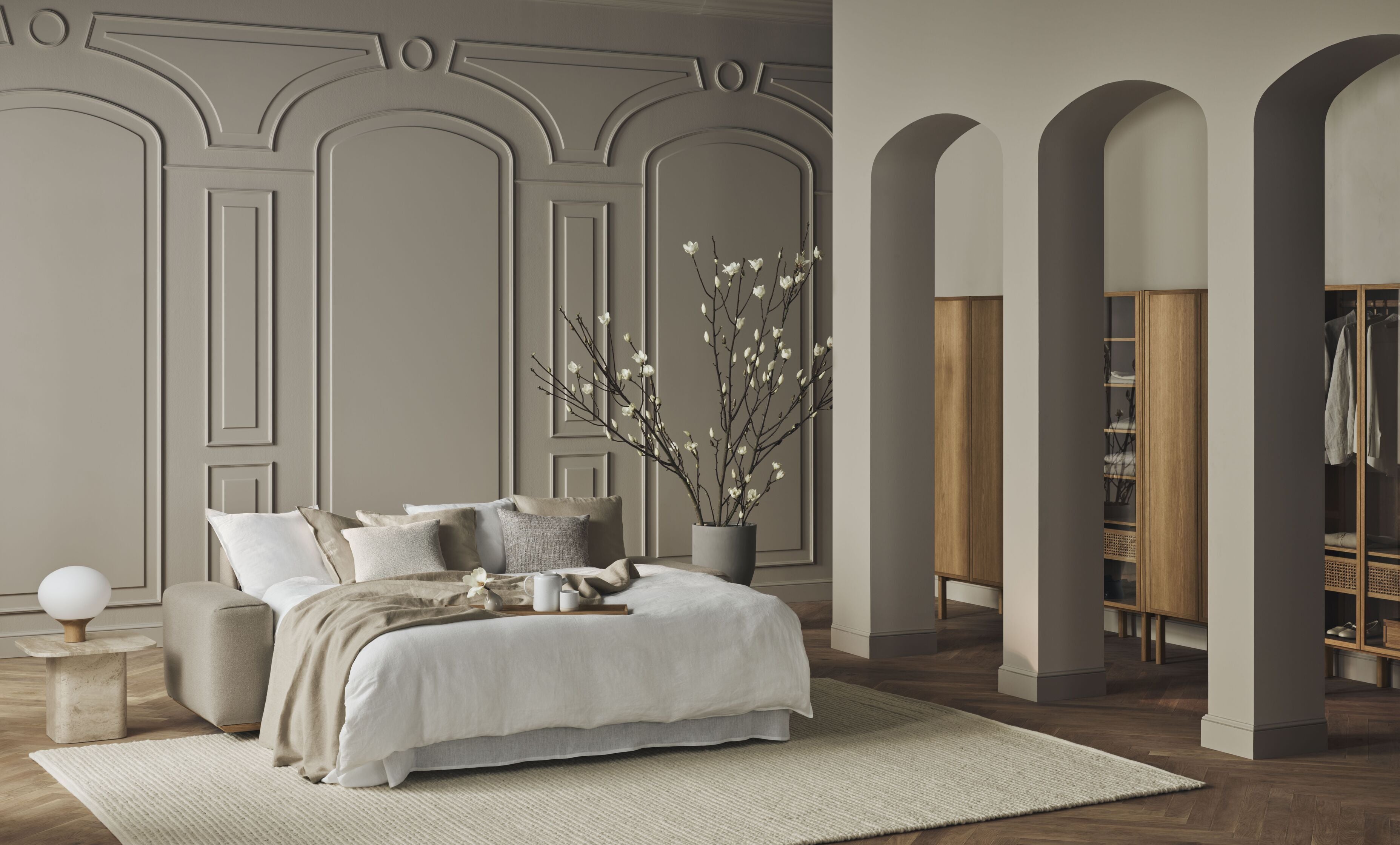 Gelöste 3-Sitzer-Sofa-Basis aus Eichenholz