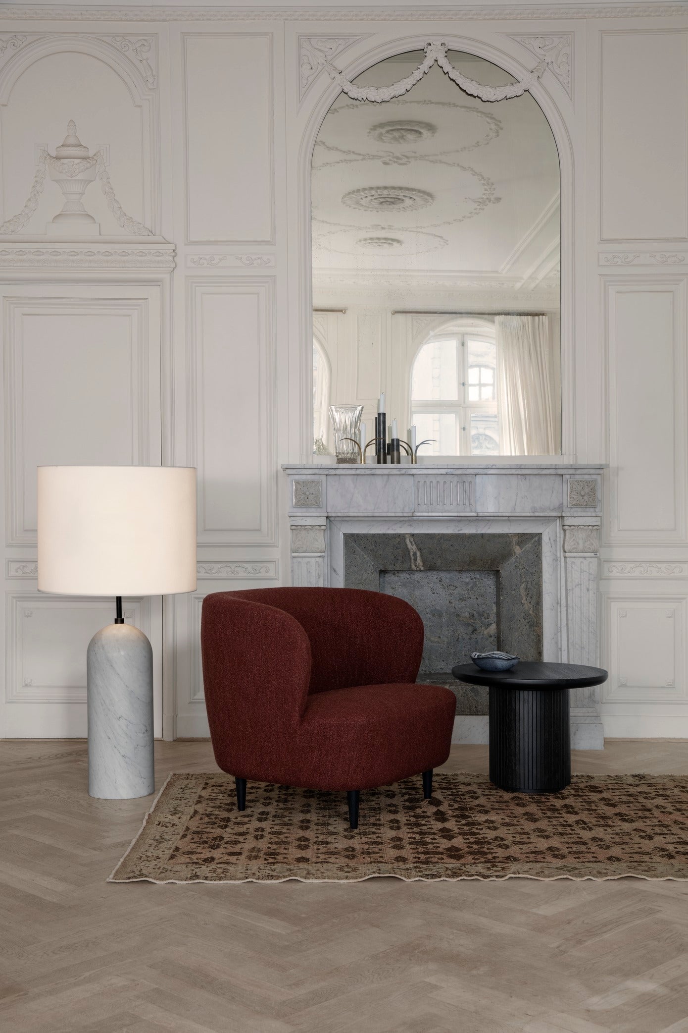 Stehlampe GRAVITY XL weißer Marmor