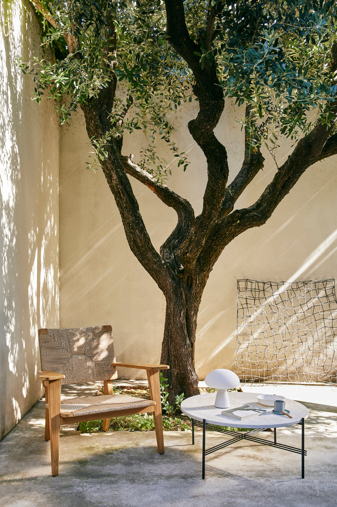 F-CHAIR garden armchair made of teak wood