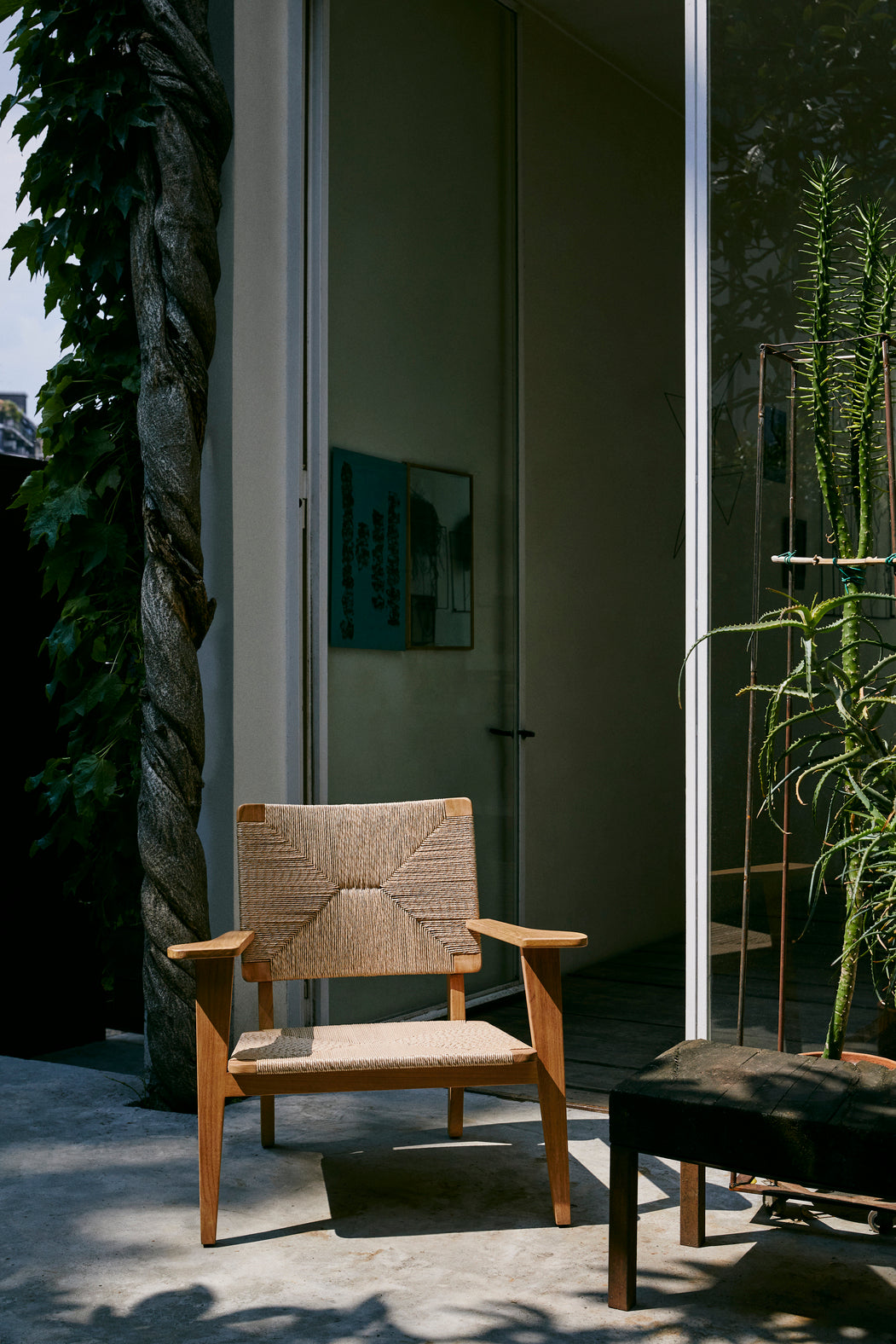 F-CHAIR garden armchair made of teak wood