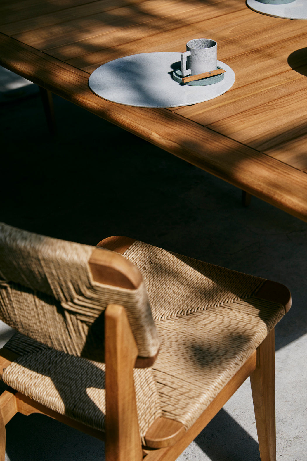 C-CHAIR black oak wood chair with weaving