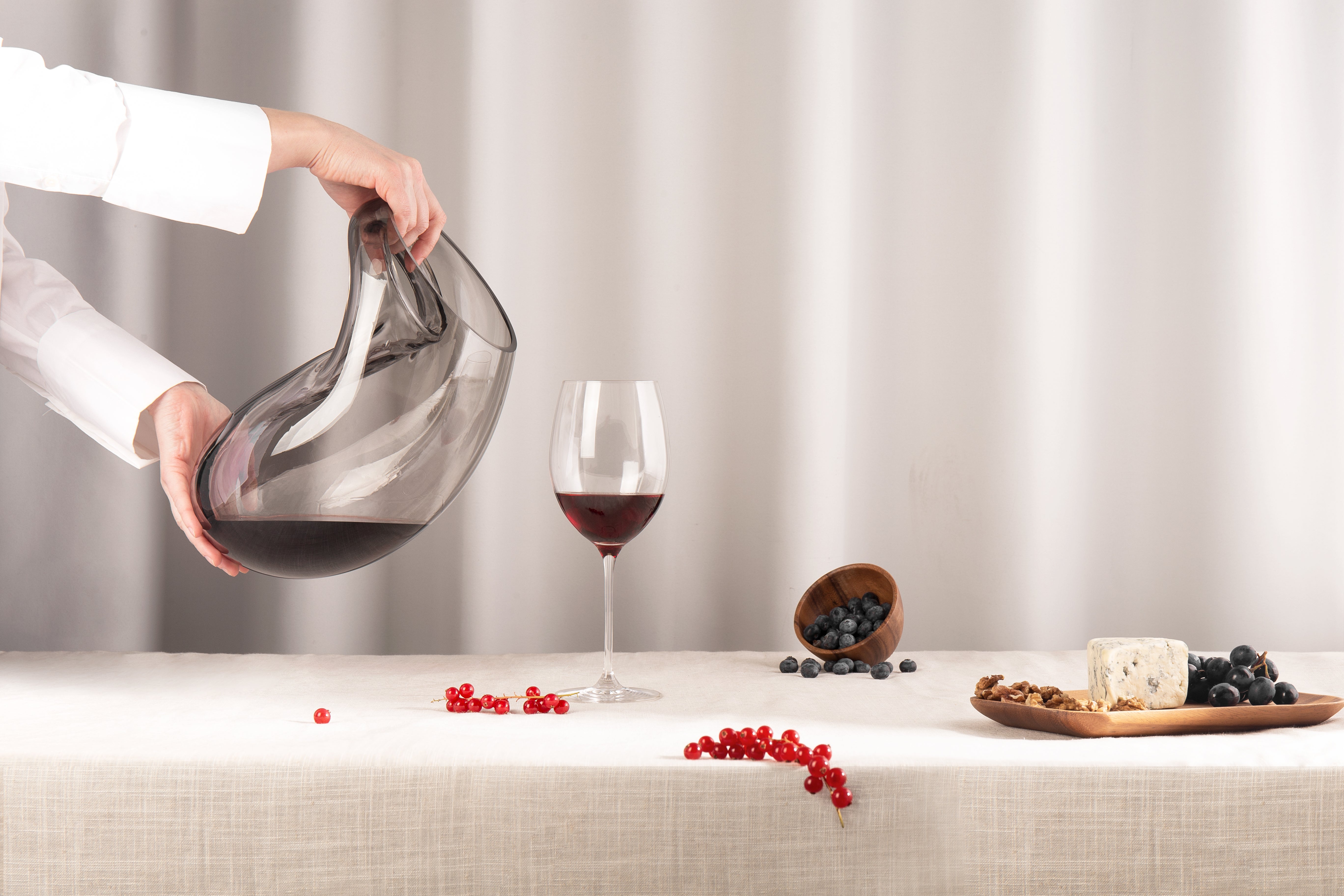 Vase GUTTA BOON grau mit Schwarz