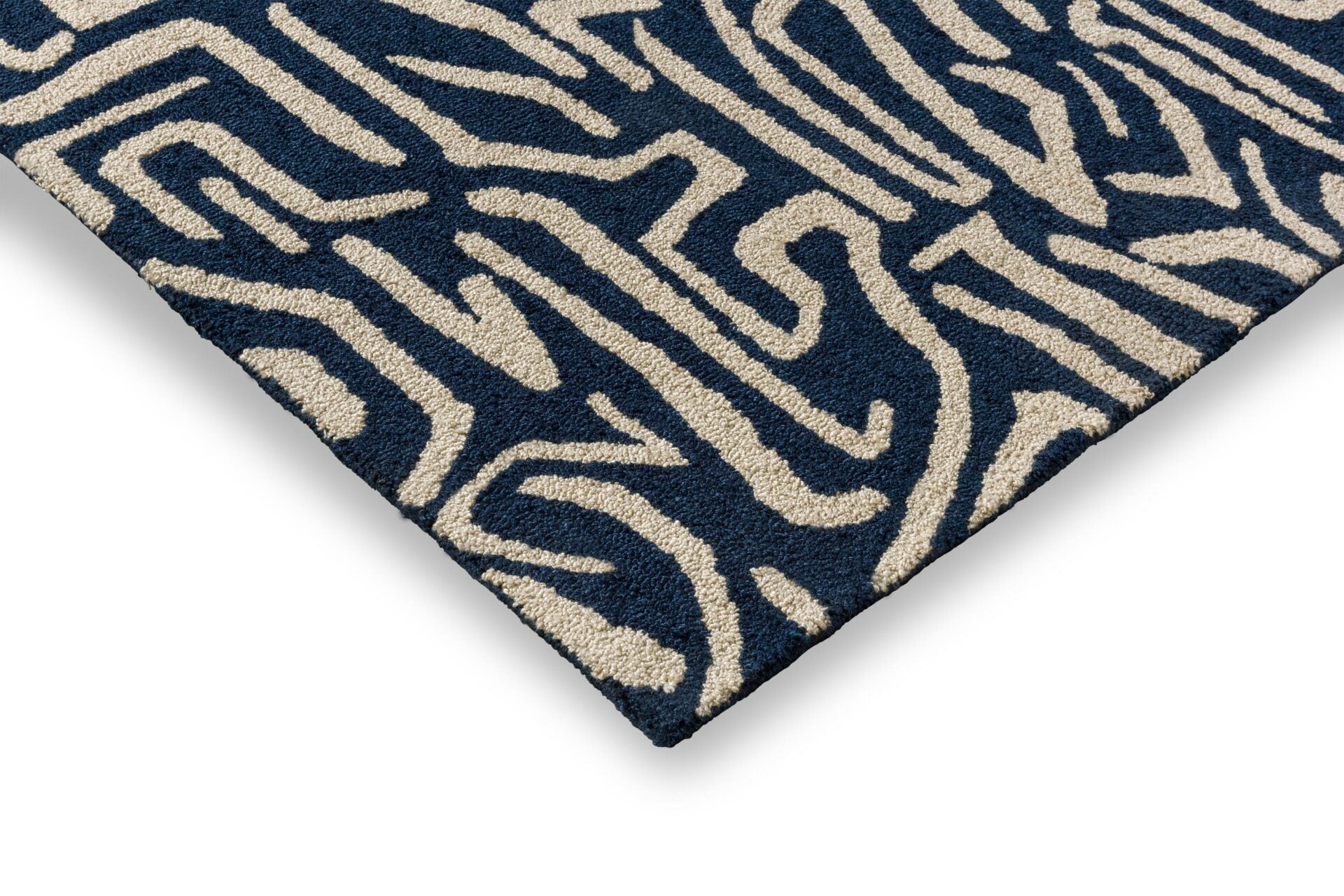 Melodic beige and navy blue rug