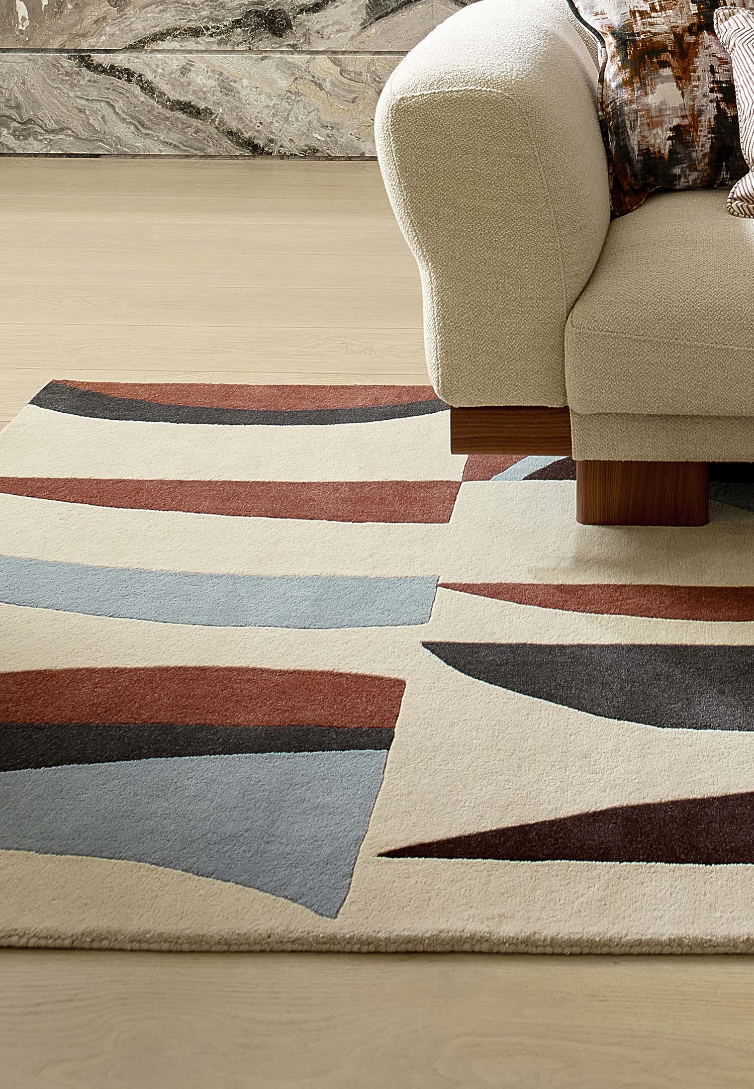 TORILLO CORNFLOWER WALNUT Teppich beige-braun