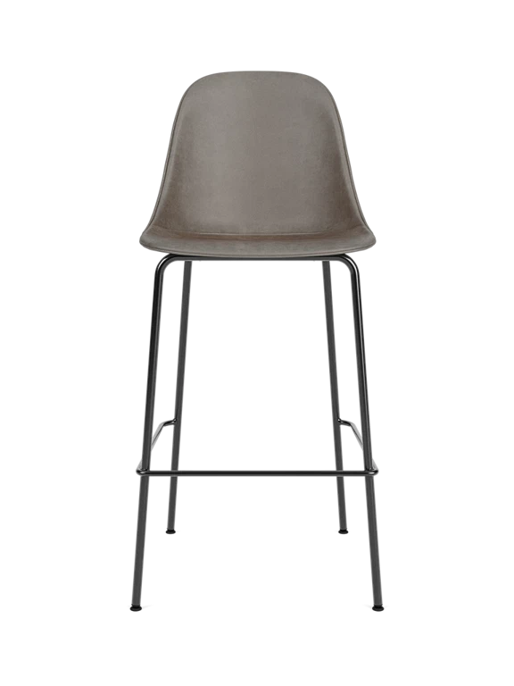Hocker HARBOUR graues Leder