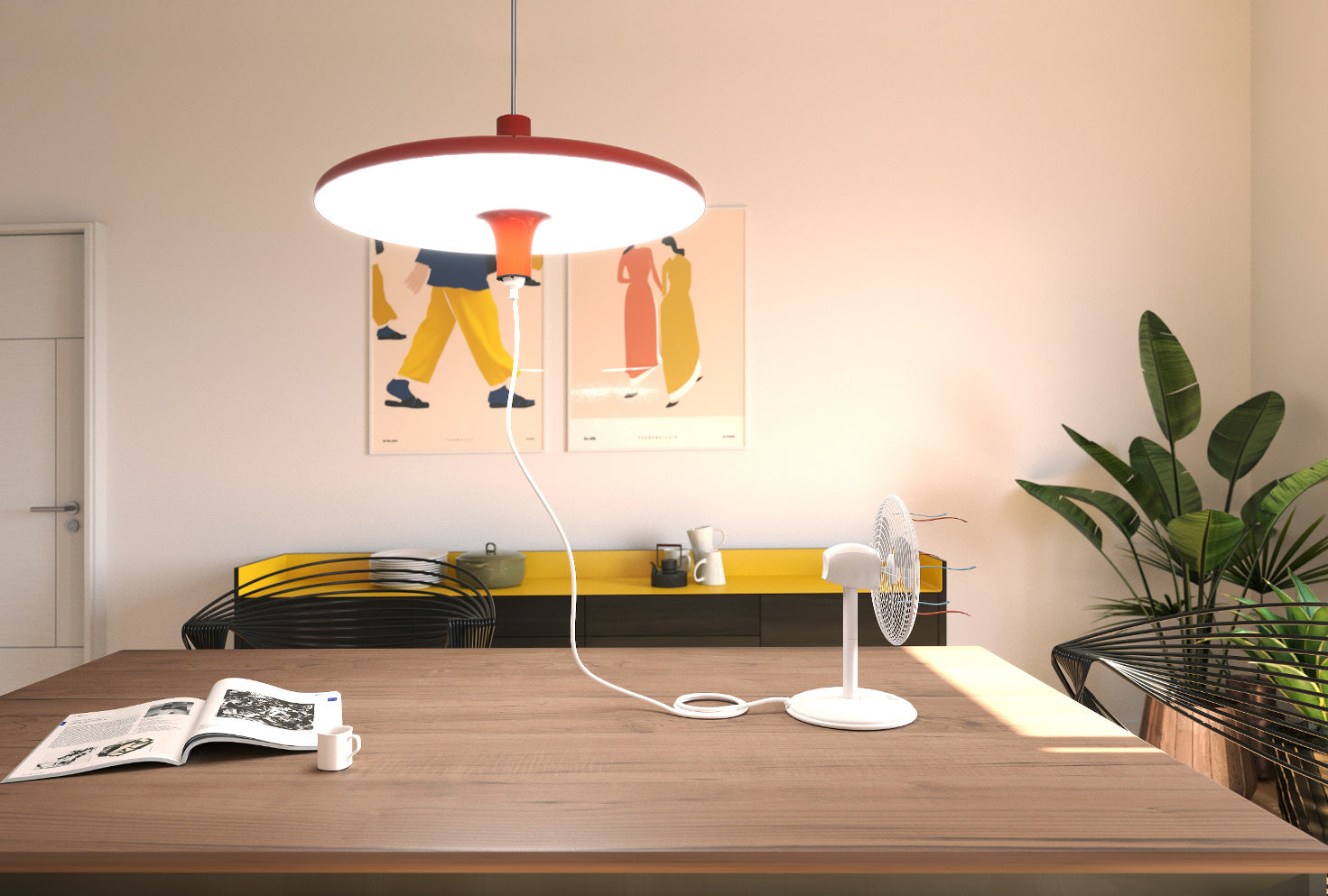 AVRO pendant lamp in glossy blue