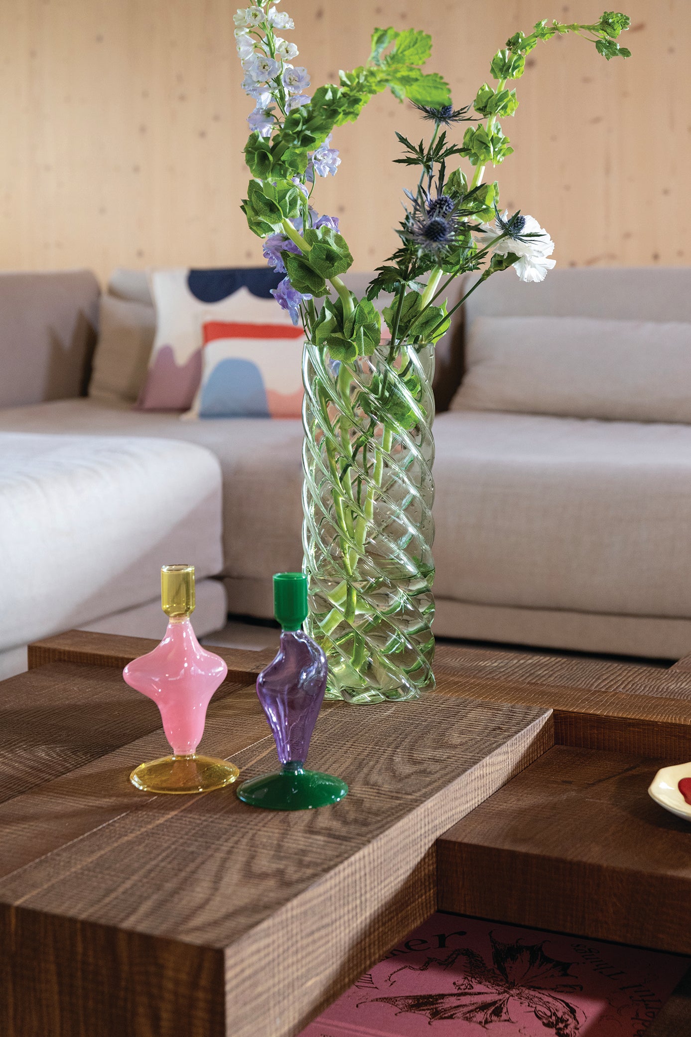 MARSHMALLOW vase green glass