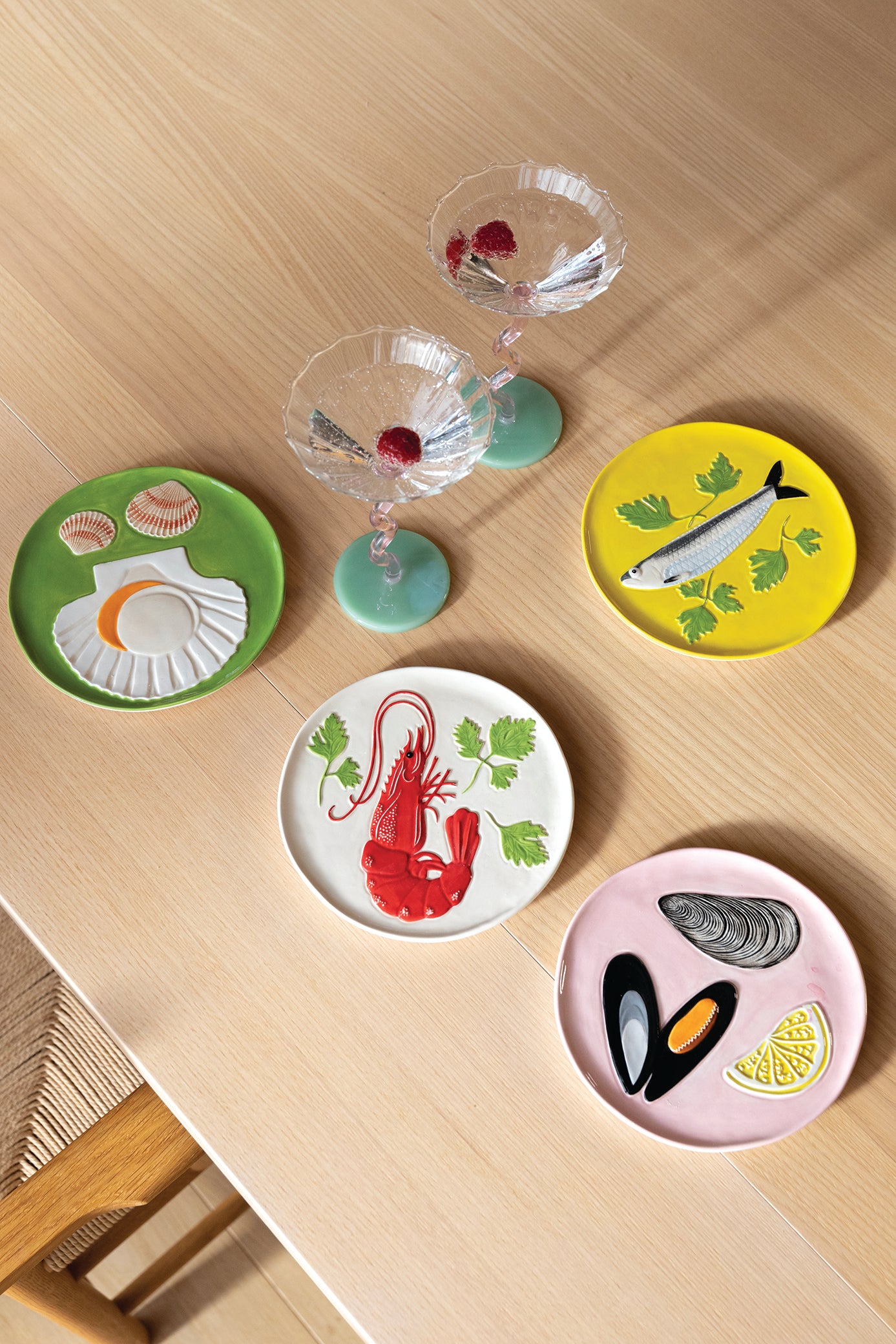 Buntes Dessertteller-Set DE LA MER