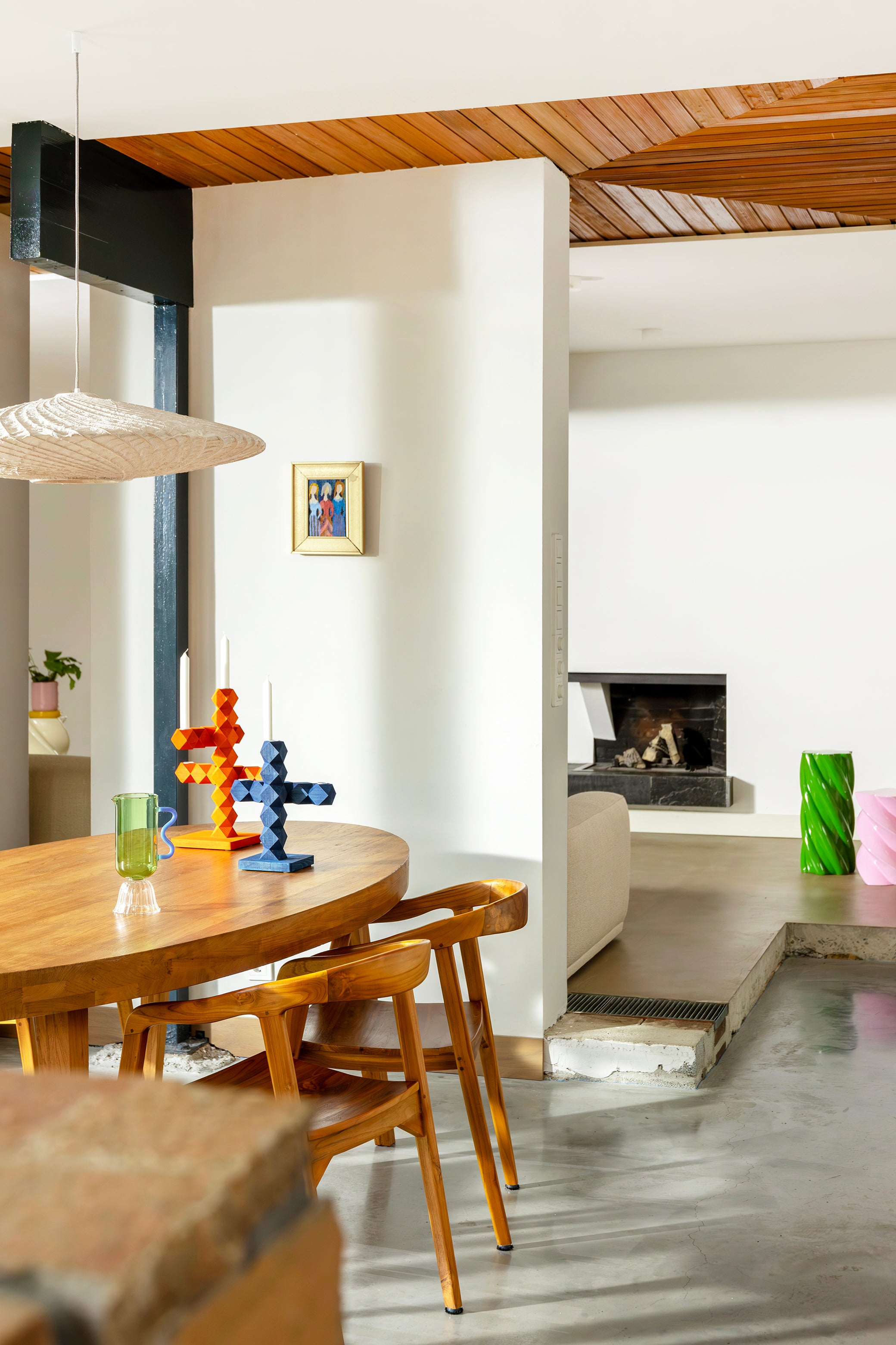 CLEAN CUT Candle Holder Blue