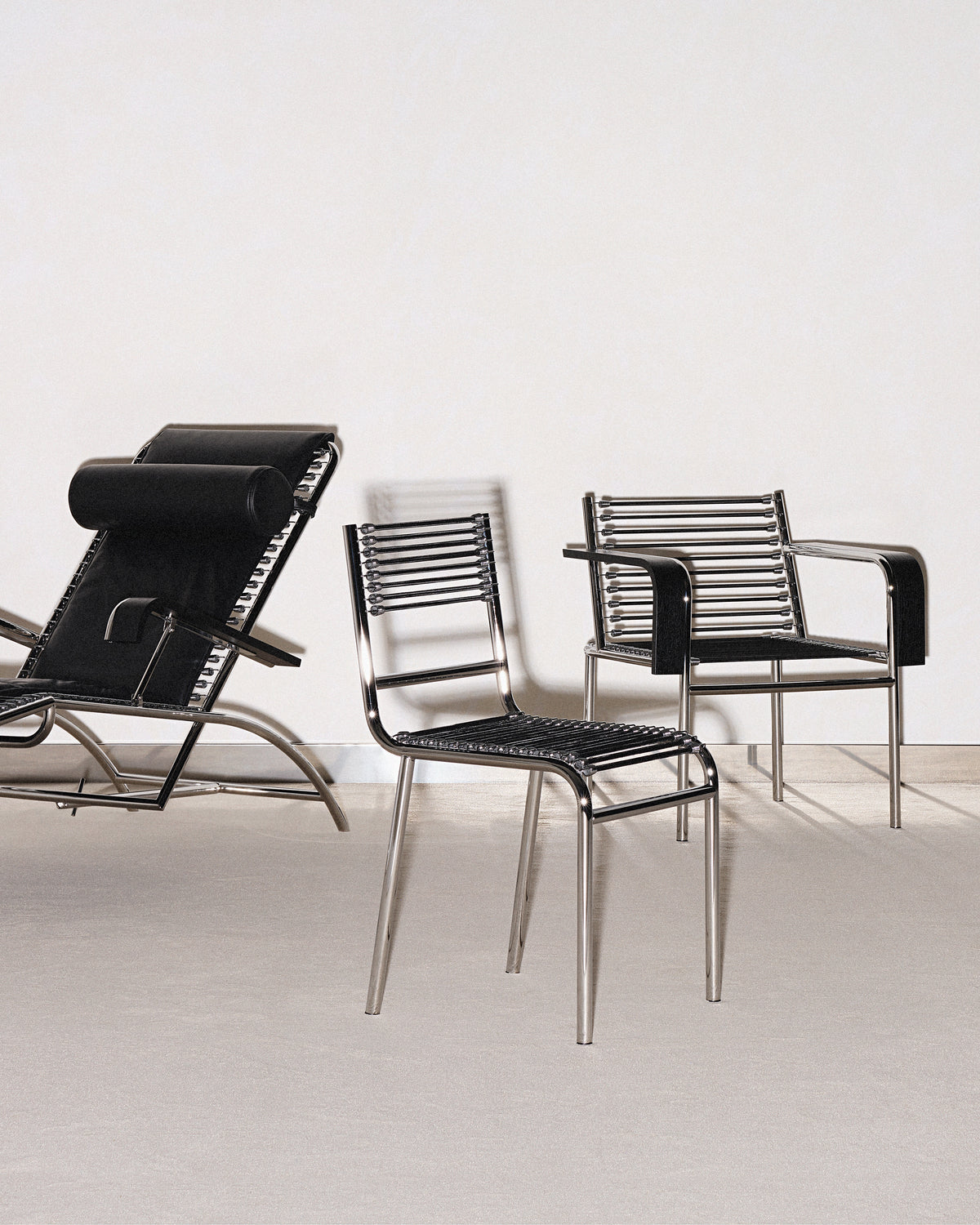 SANDOWS Sessel in Schwarz mit Stahlbasis