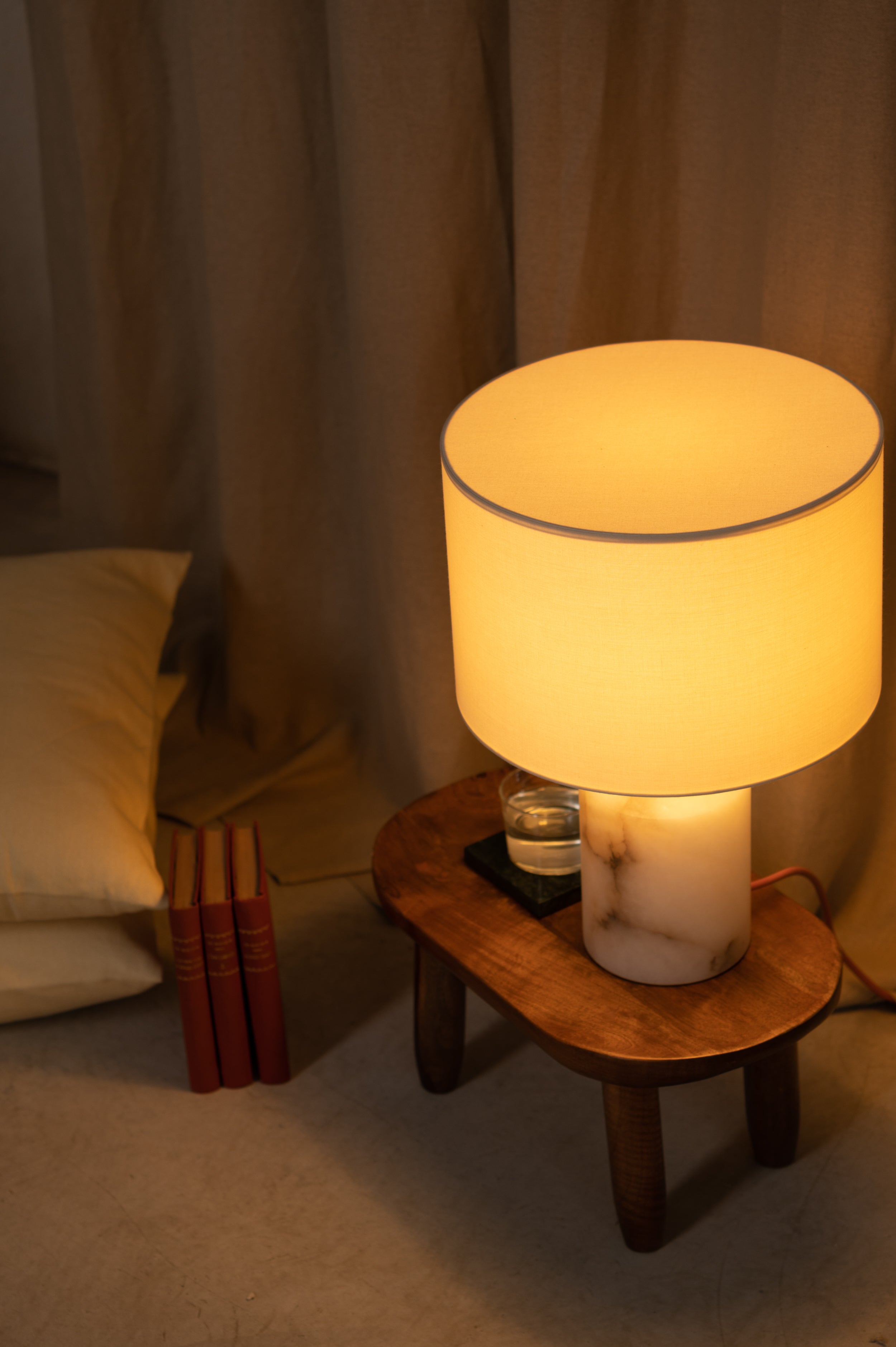 Tischlampe JOSEF weißer Alabaster