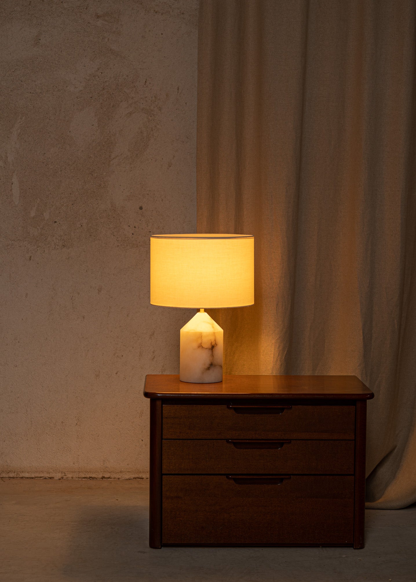 Tischlampe JOSEF weißer Alabaster