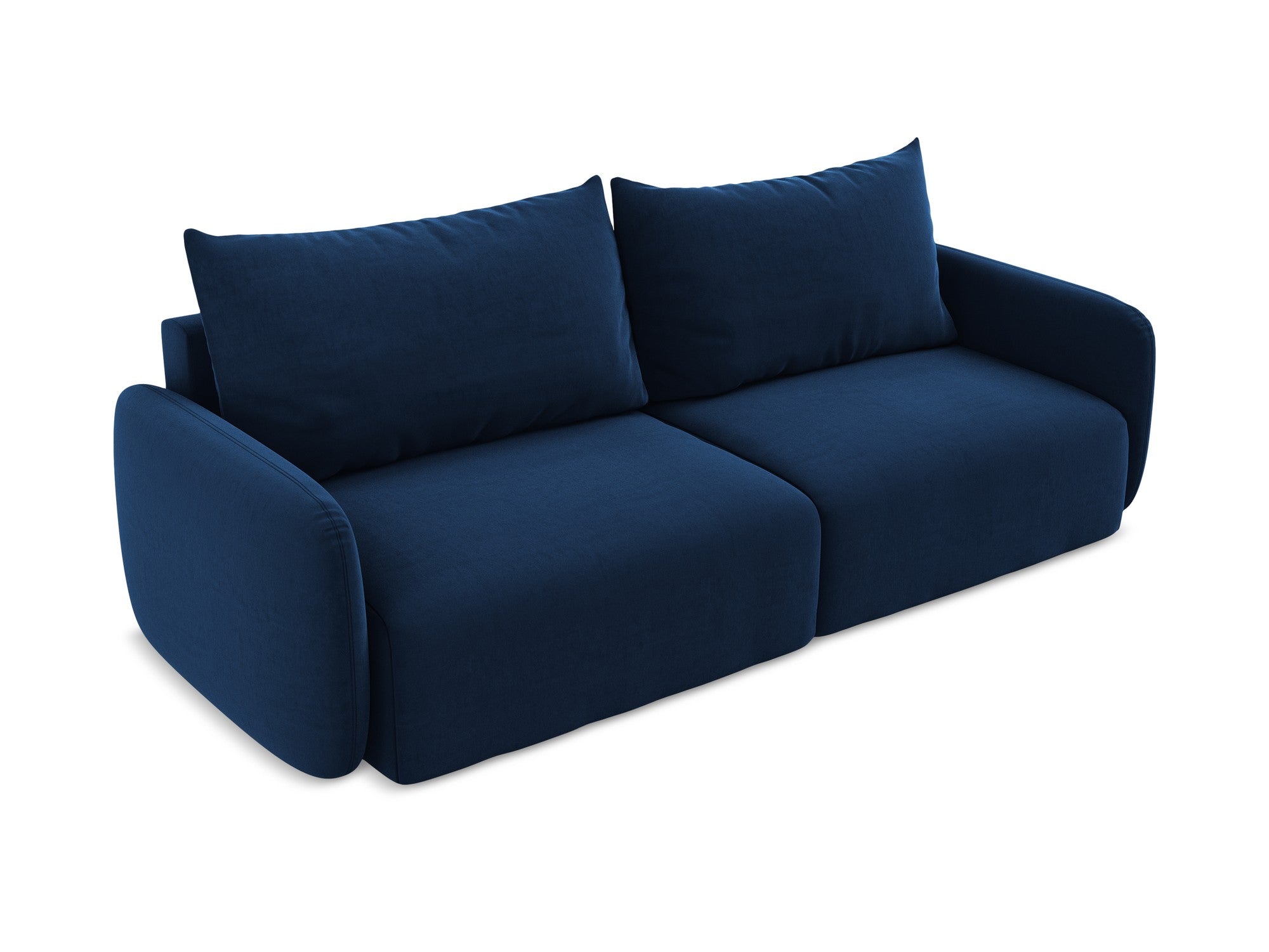 Sofa aus Samt für 3 Personen mit Schlaf-Funktion KALENA in königsblau