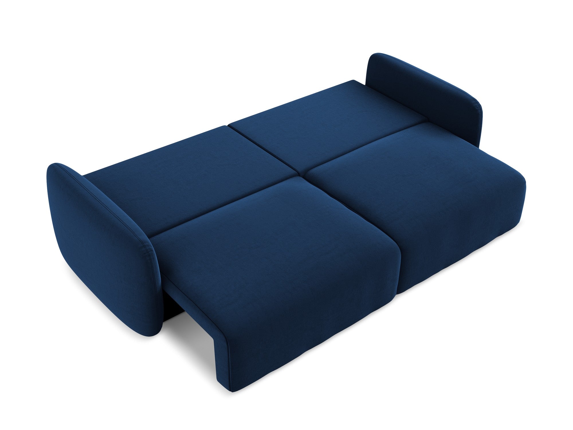Sofa aus Samt für 3 Personen mit Schlaf-Funktion KALENA in königsblau