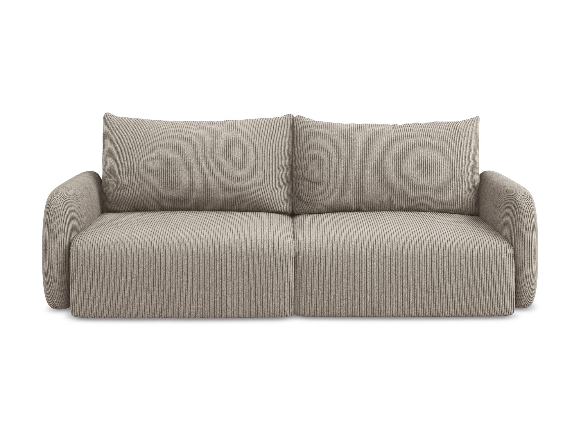 Sofa für 3 Personen mit Schlaf-Funktion KALENA dunkelbeige Cord