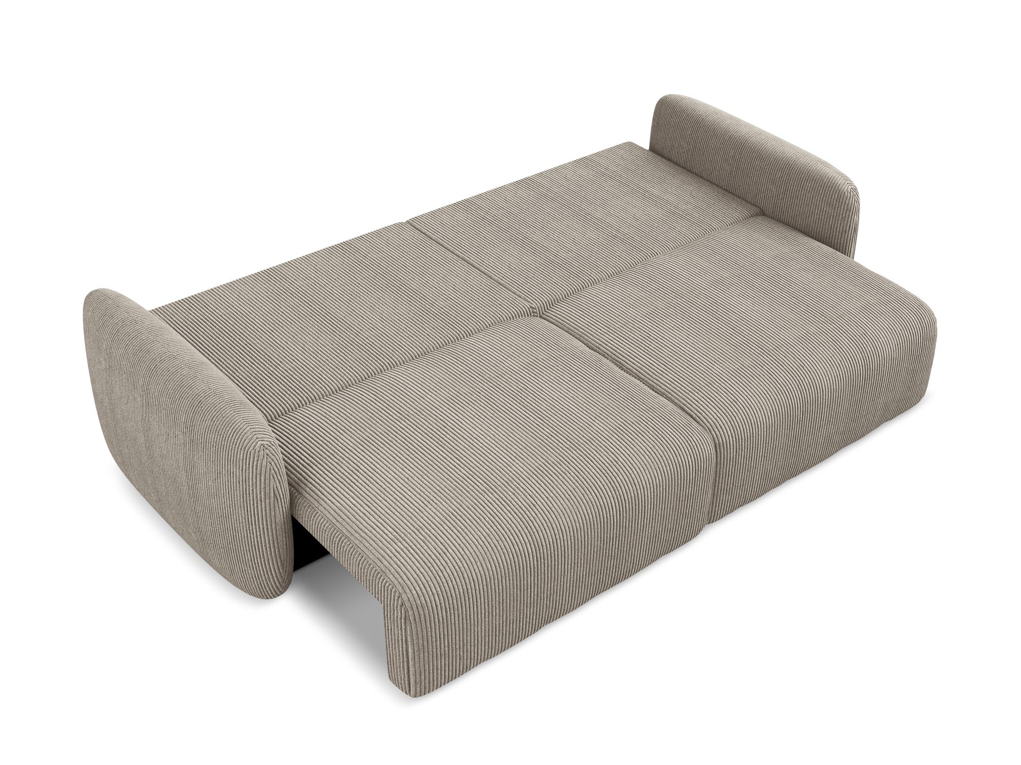 Sofa für 3 Personen mit Schlaf-Funktion KALENA dunkelbeige Cord