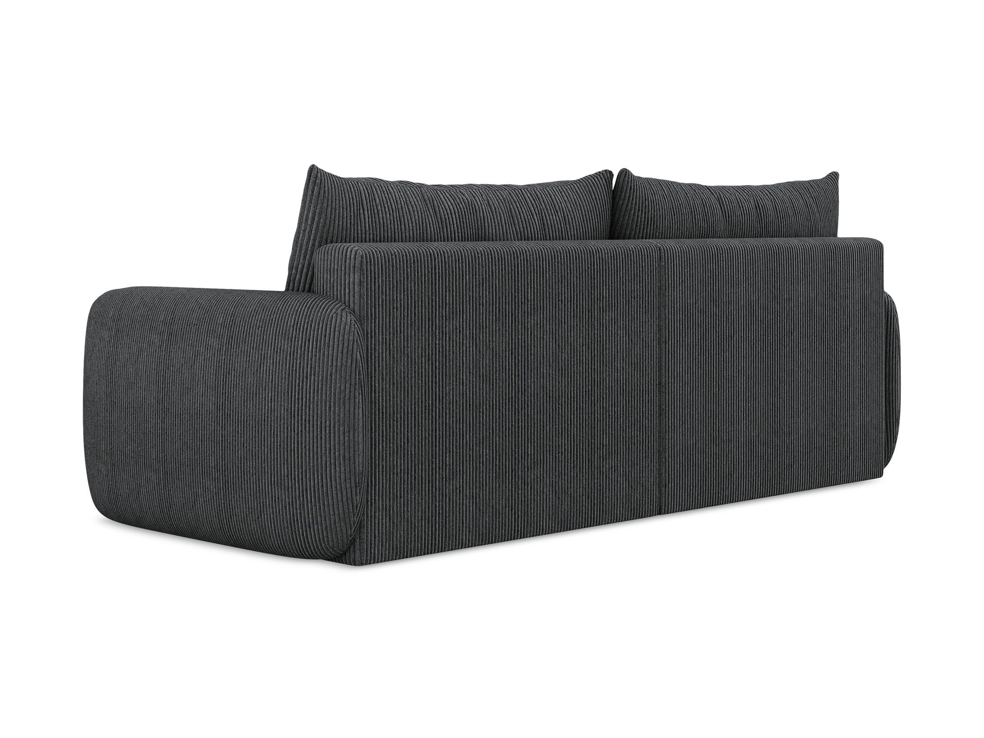Sofa für 3 Personen mit Schlaf-Funktion KALENA dunkelgrau Cord