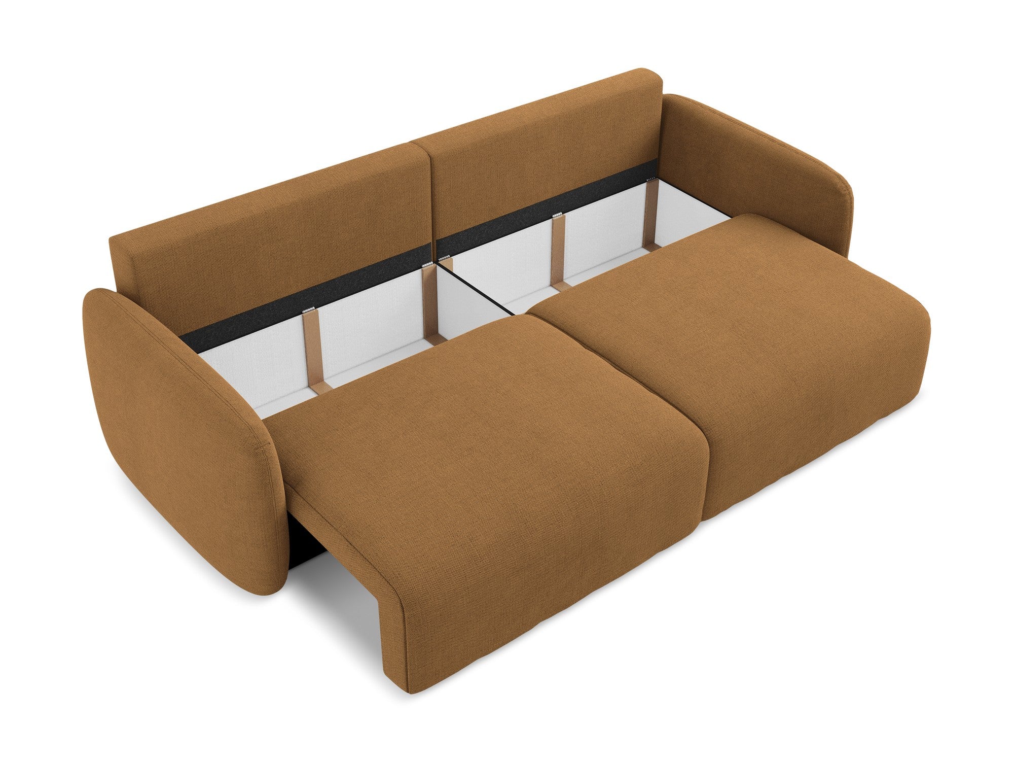 Sofa für 3 Personen mit Schlaf-Funktion KALENA terrakotta
