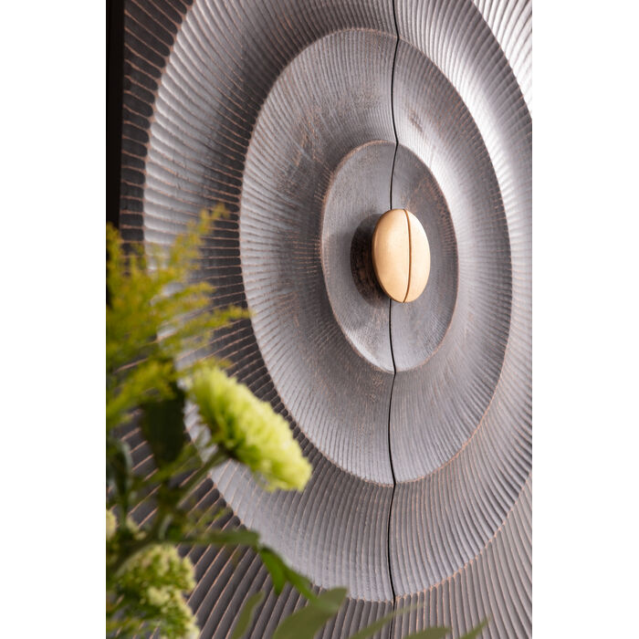 Madeira Garderobe dunkelbraunes Holz mit einer goldenen Basis