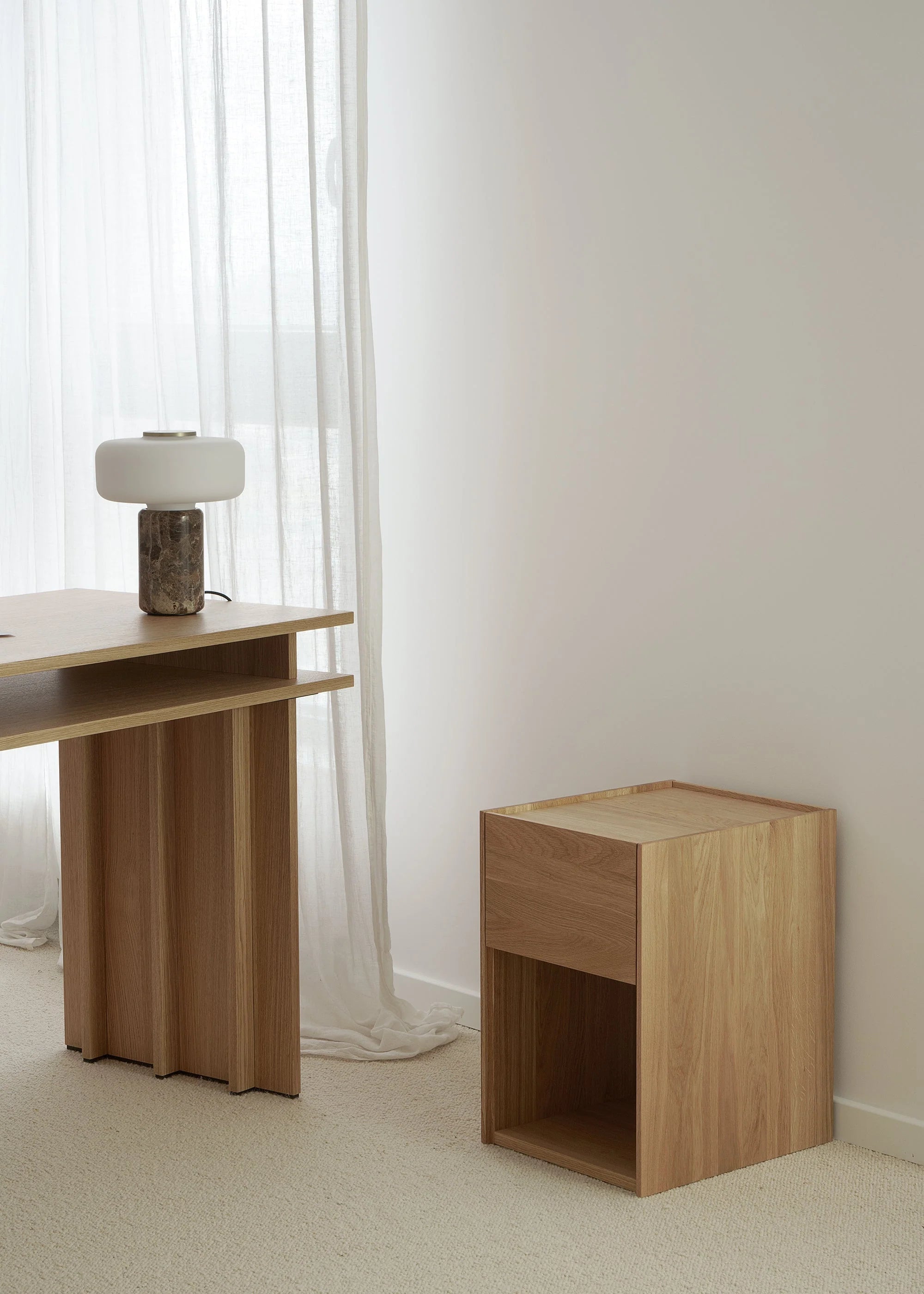 KARI Nightstand Dark Oak Wood