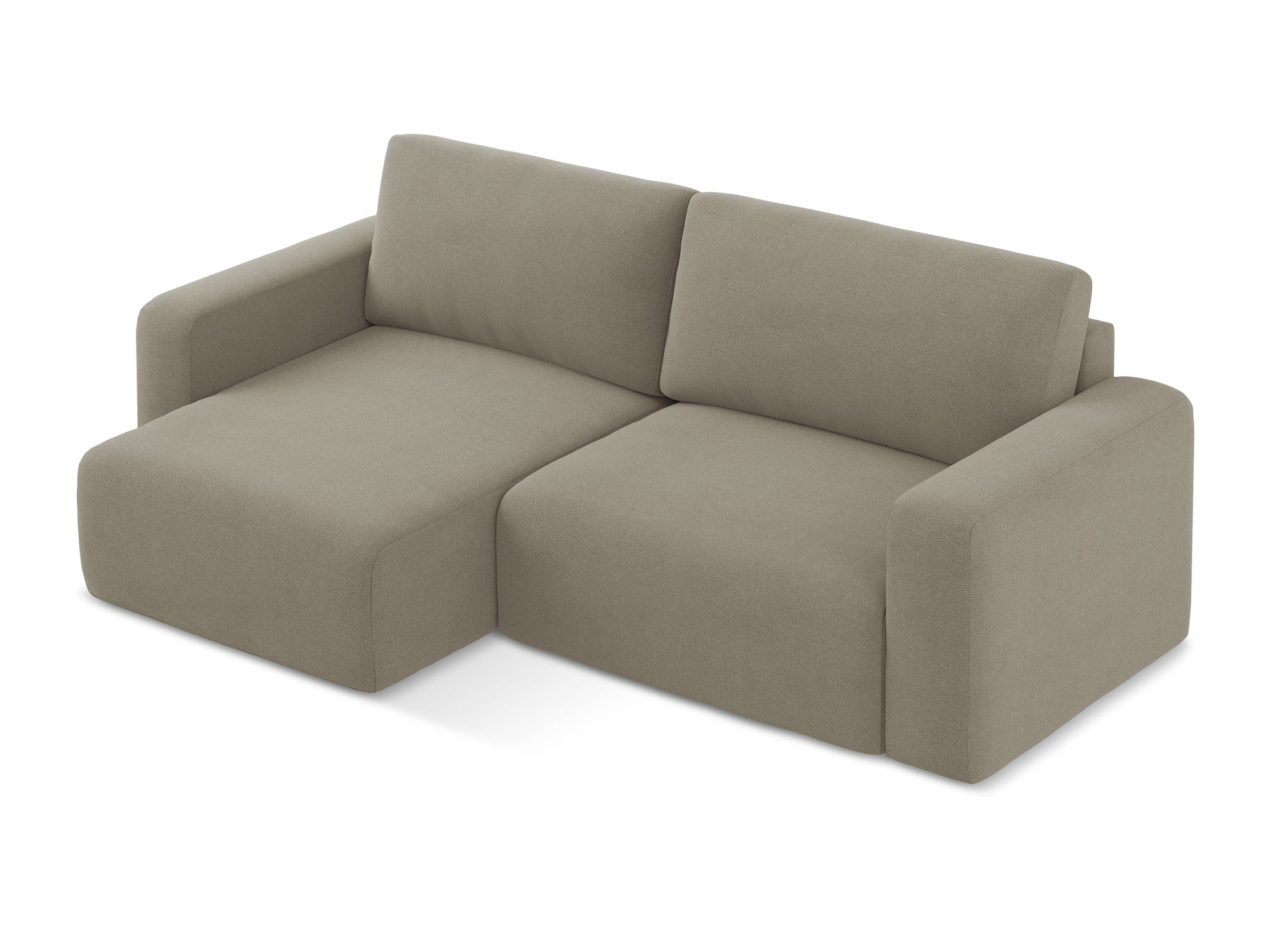 Linksseitiges Schlafsofa KONA in dunkelbeige