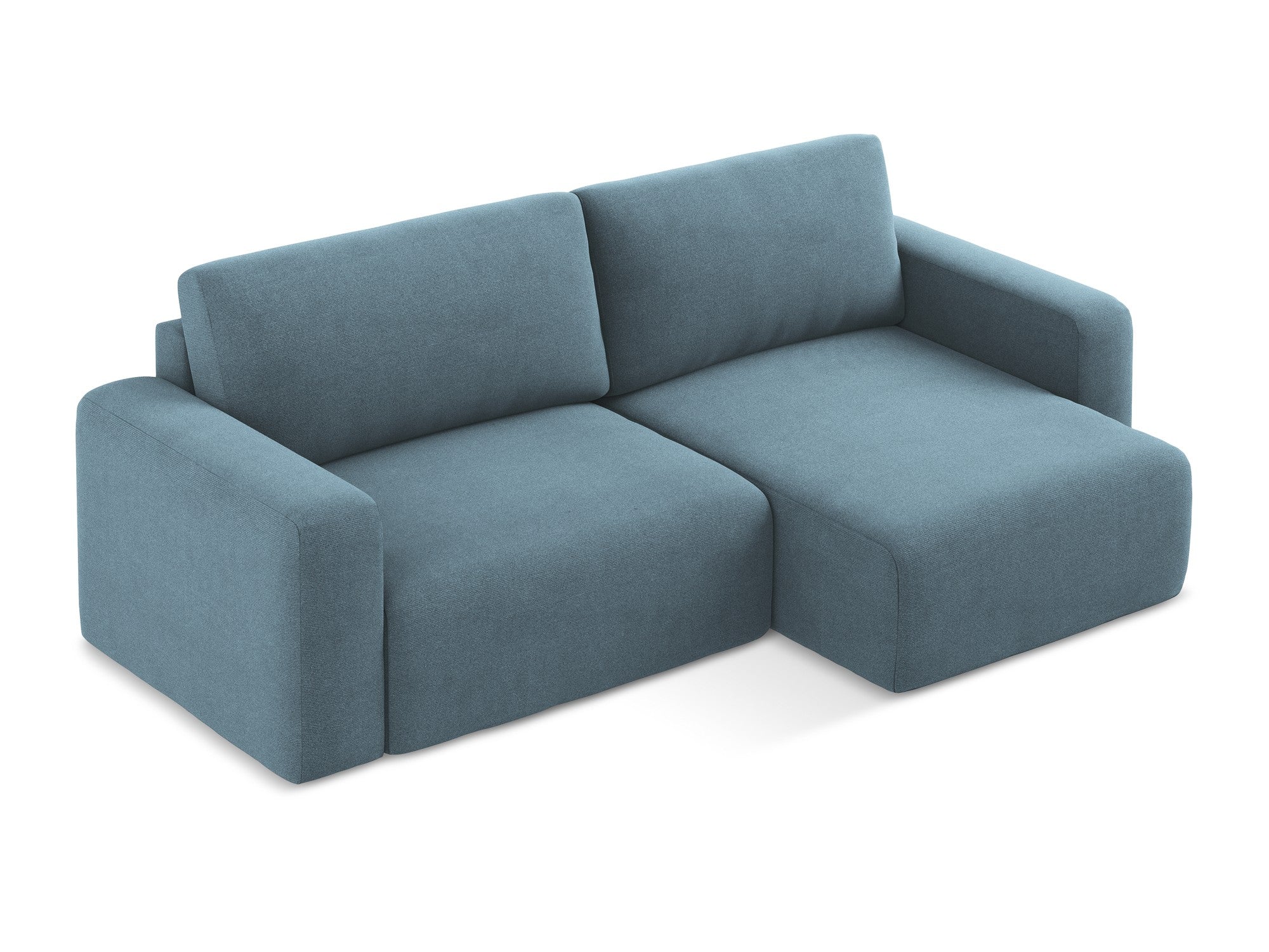 Right-sided corner sofa bed KONA light blue