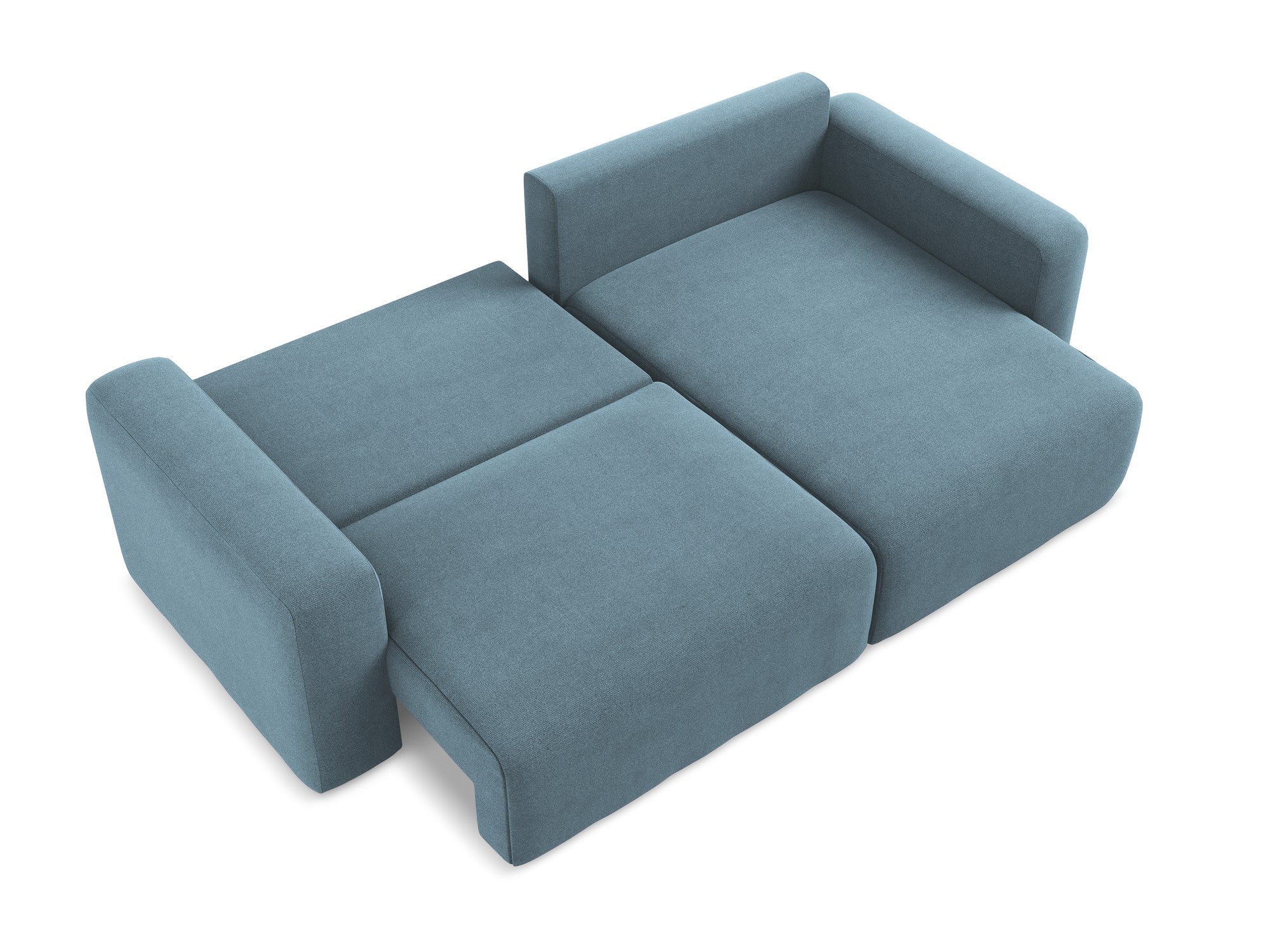 Right-sided corner sofa bed KONA light blue