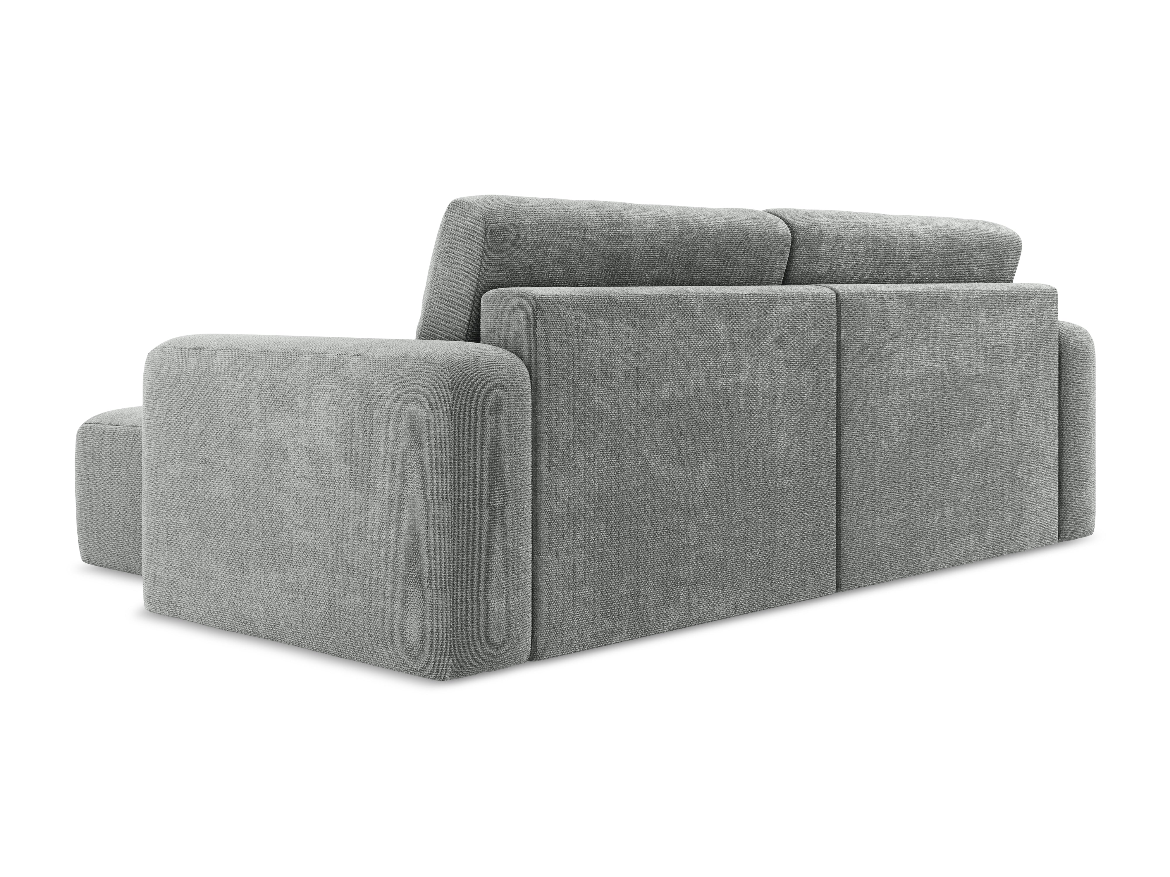 Right-facing corner sofa bed KONA gray chenille