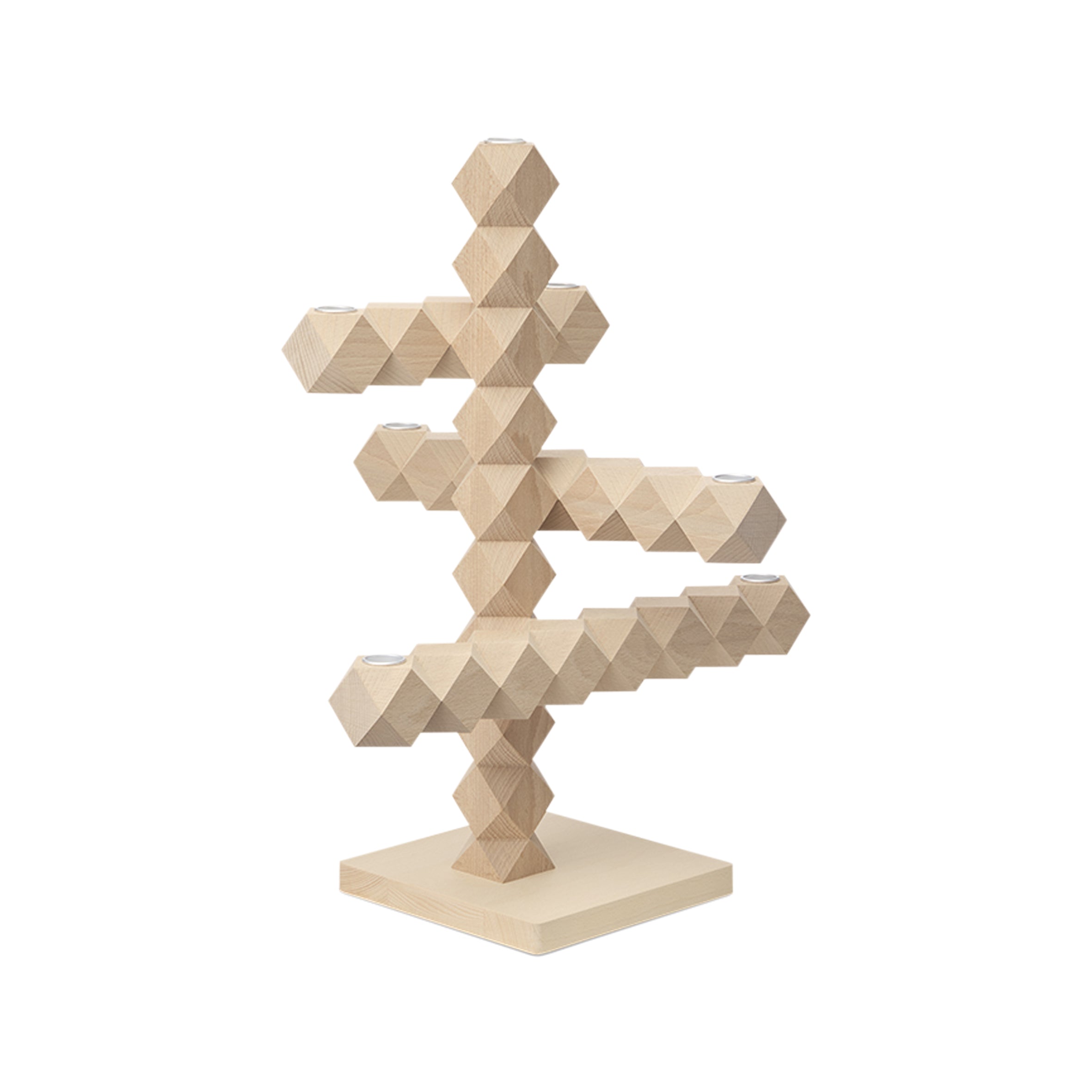 CLEAN CUT Candle Holder Beech Wood